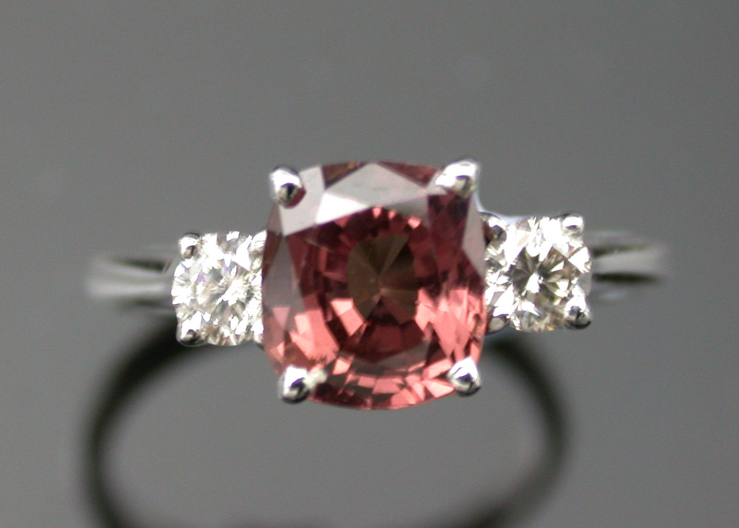 A brown sapphire and diamond ring,