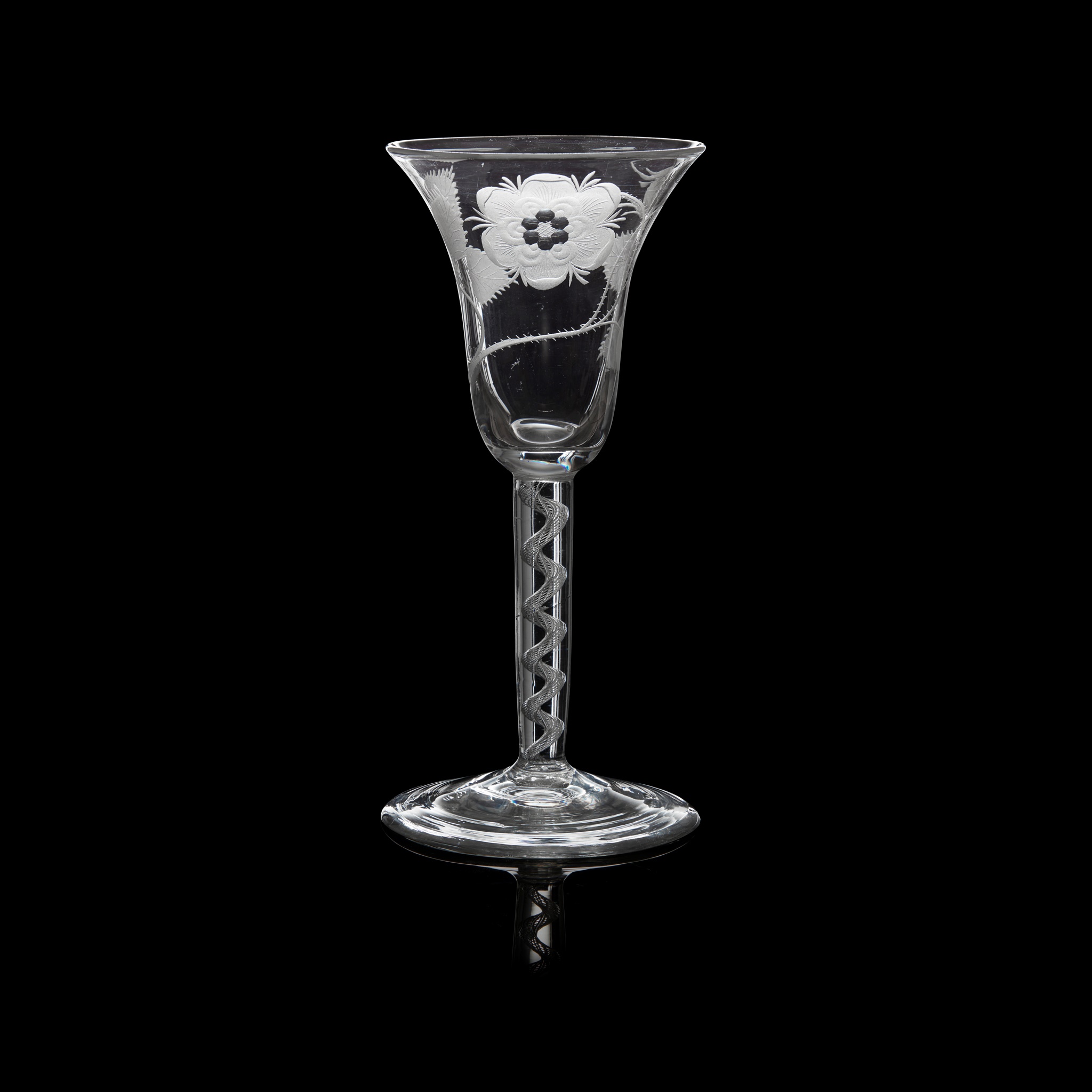 A LARGE JACOBITE GLASS