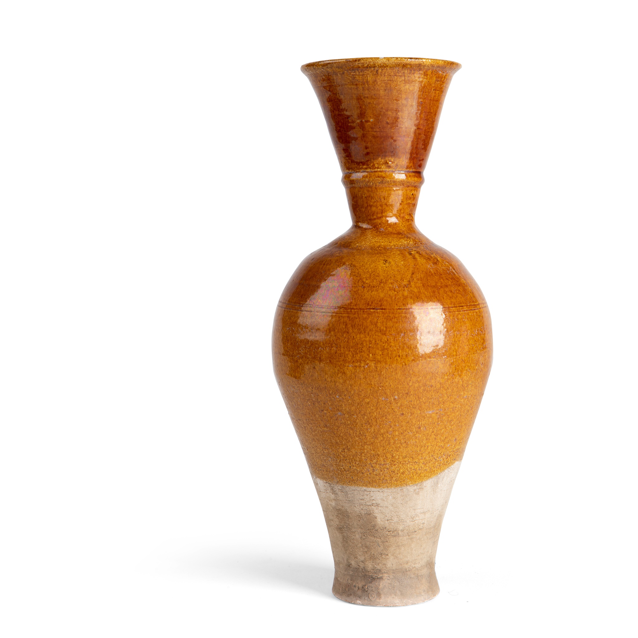 AMBER-GLAZED VASE