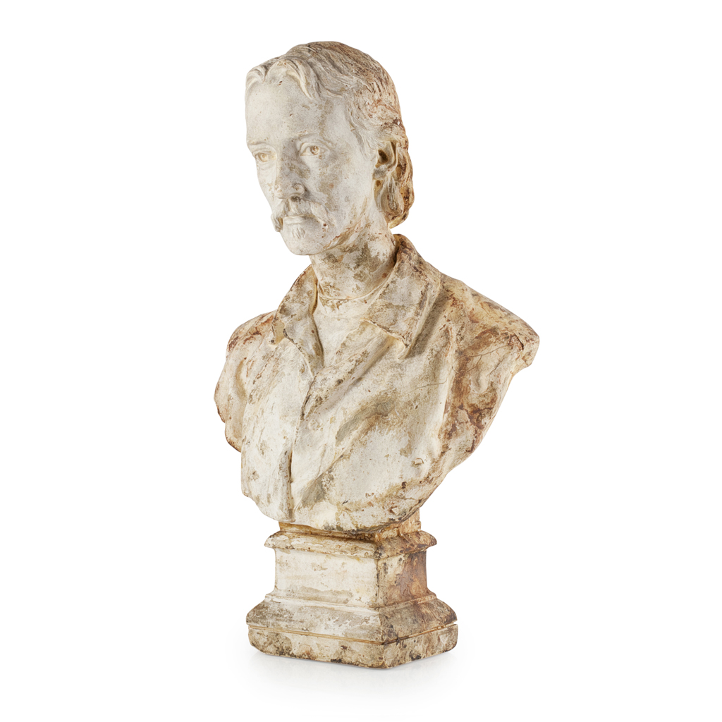 A PLASTER PORTRAIT BUST BY DAVID WATSON STEVENSON (SCOTTISH 1842–1904)