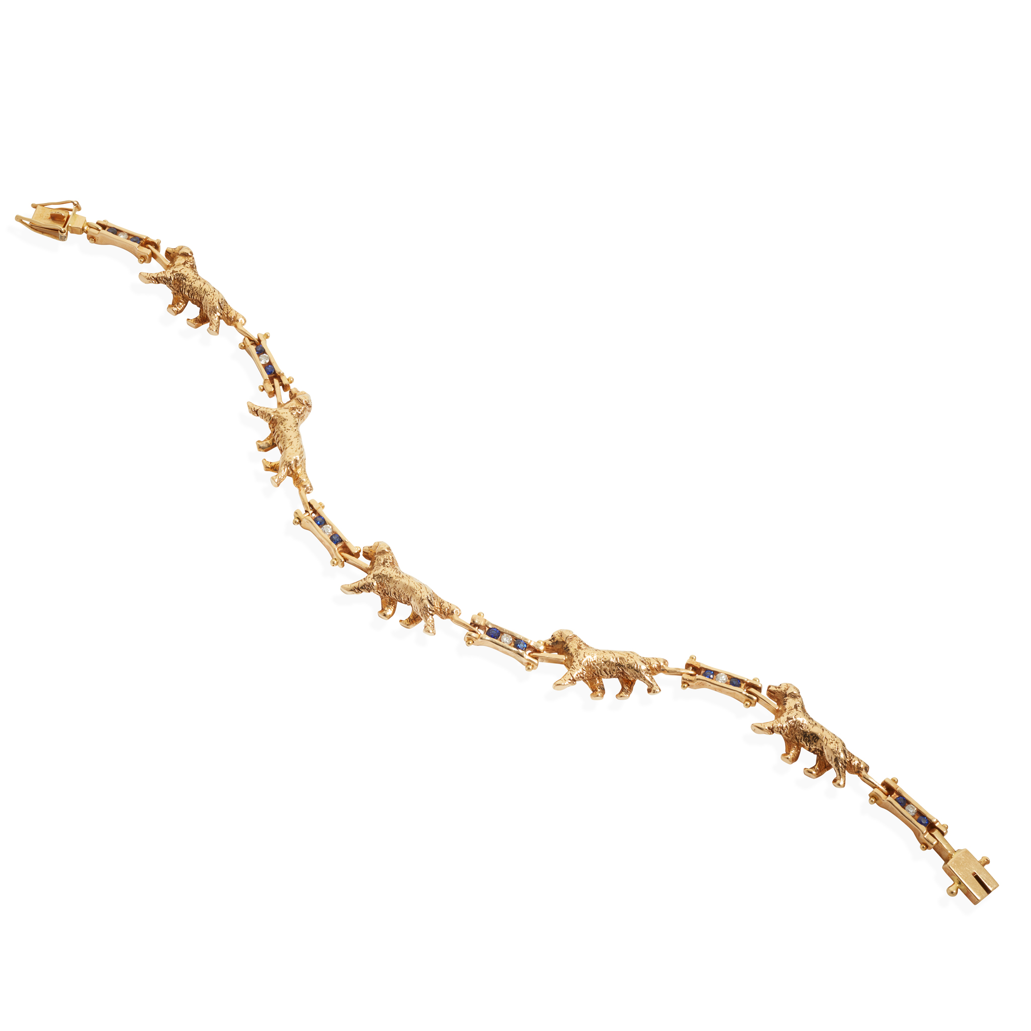 A sapphire and diamond 'Dog' bracelet