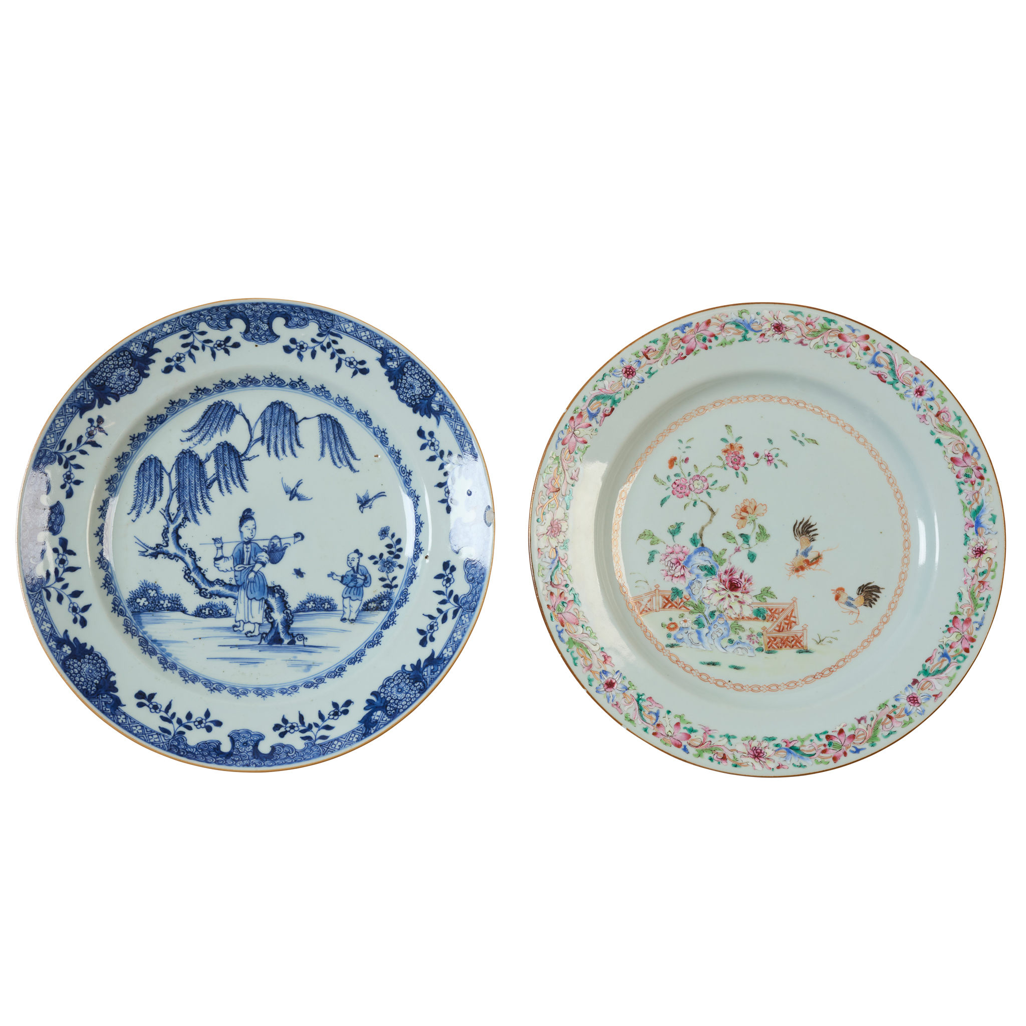 TWO CHINESE EXPORT PORCELAIN DISHES