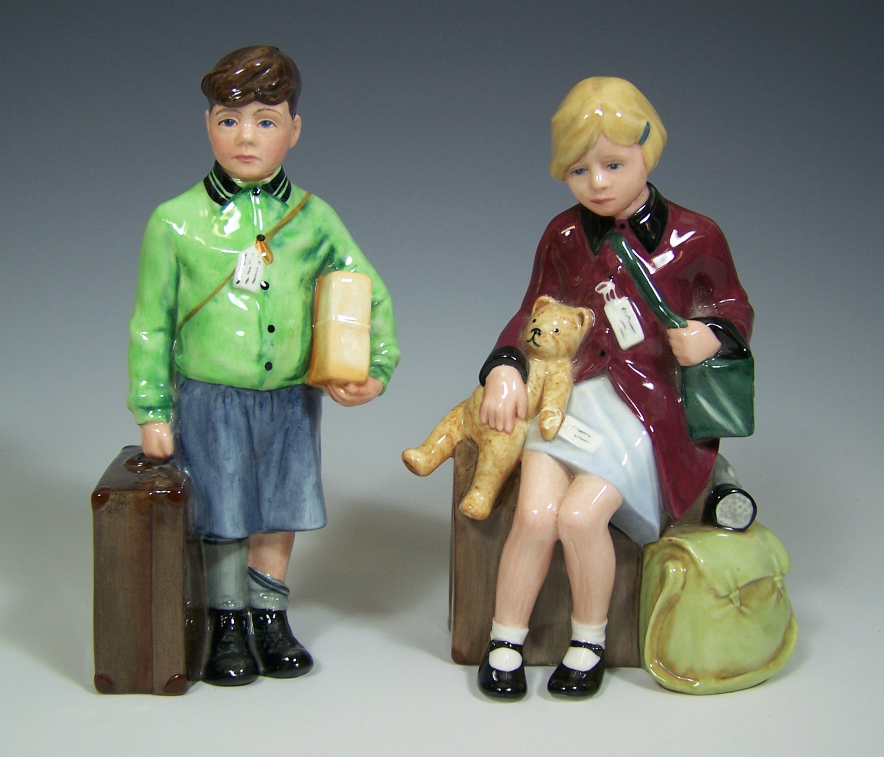A Royal Doulton figure 'Boy Evacuee'