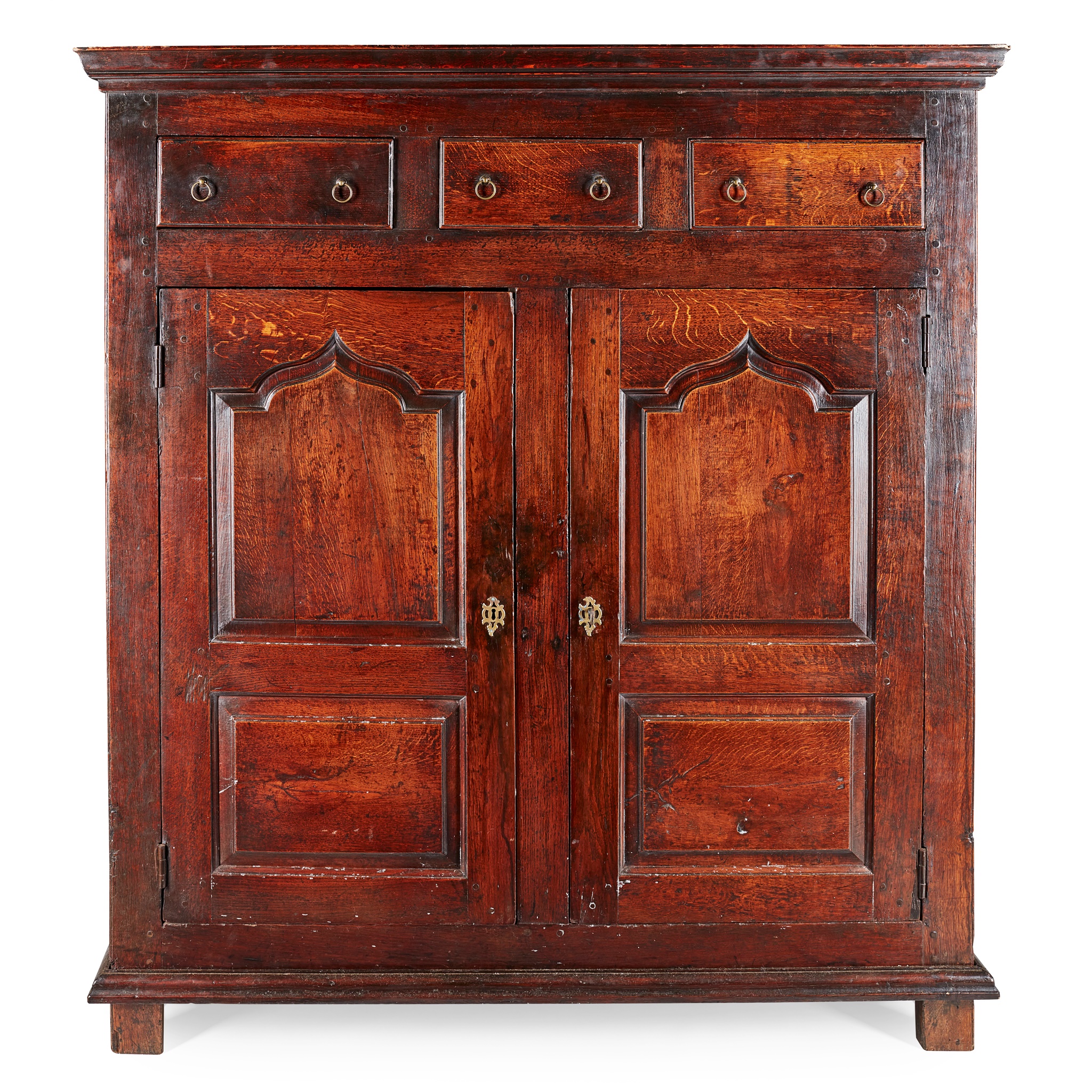 GEORGE III OAK PRESS CUPBOARD
