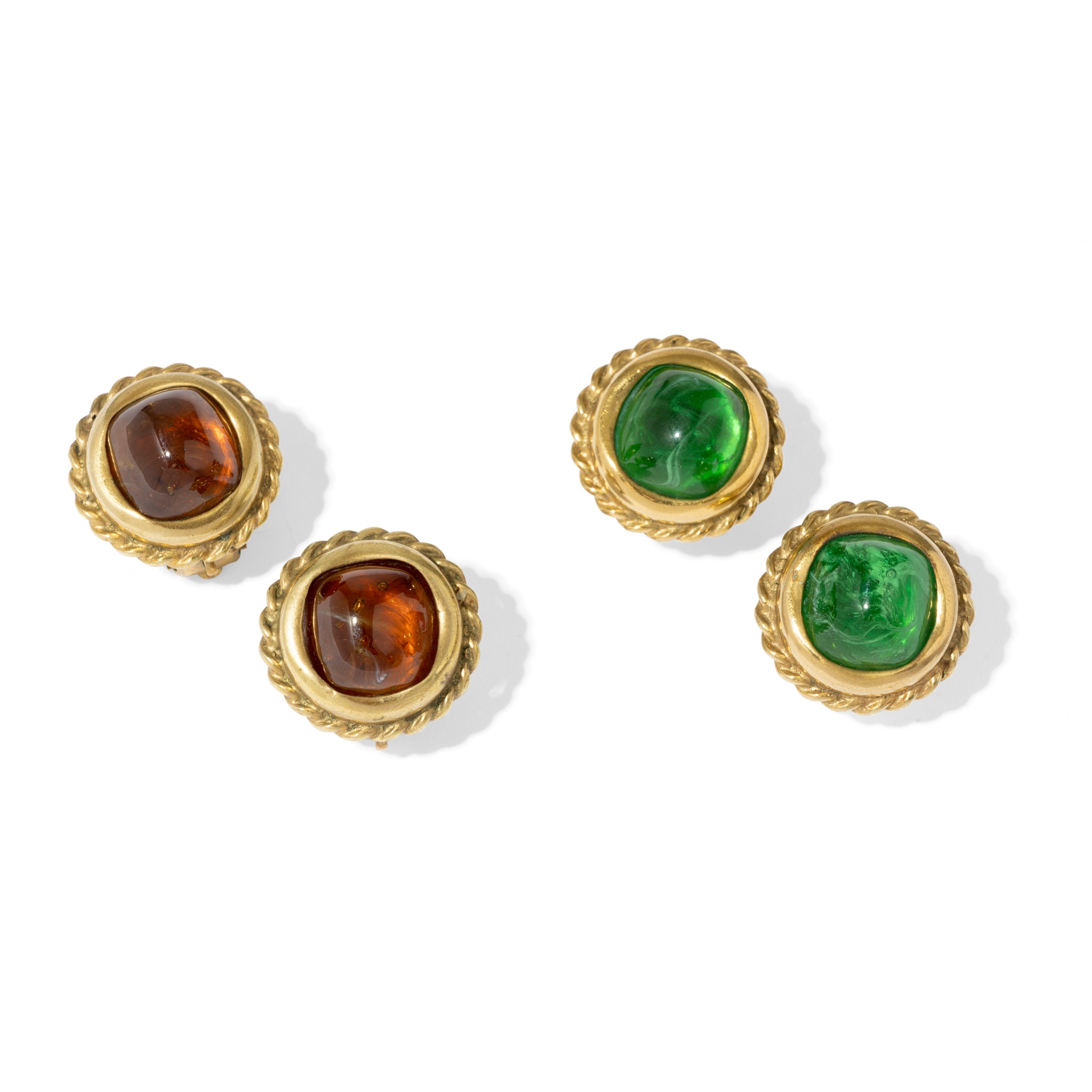 Chanel: Two pairs of vintage Gripoix earrings