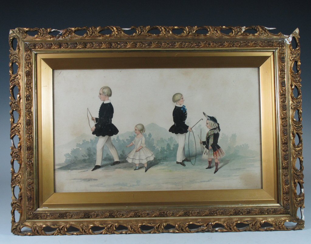 An early 19th century reverse glass painting