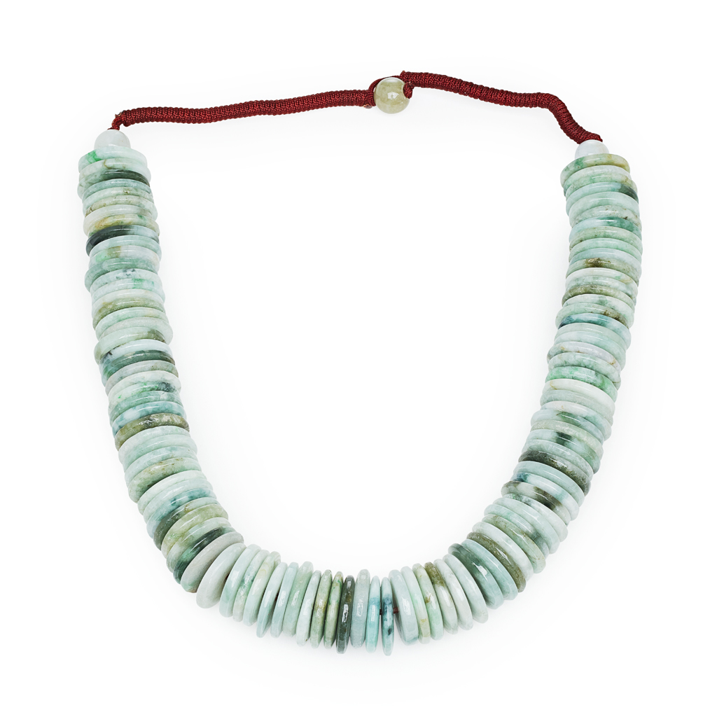 A jade necklace