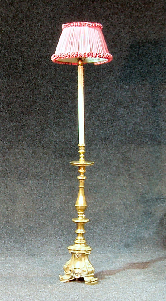 A brass standard lamp