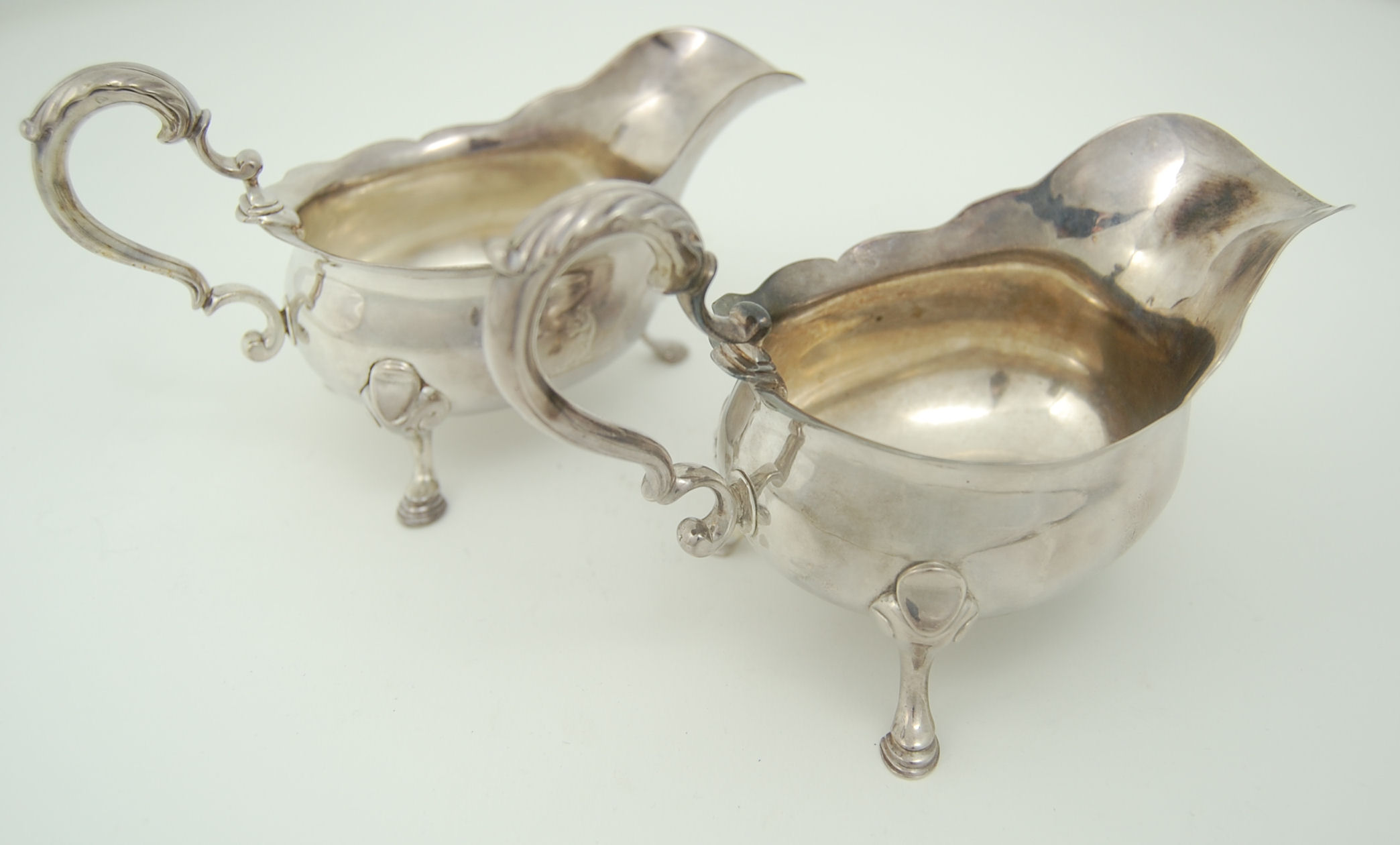 A matched pair of George III sauceboats