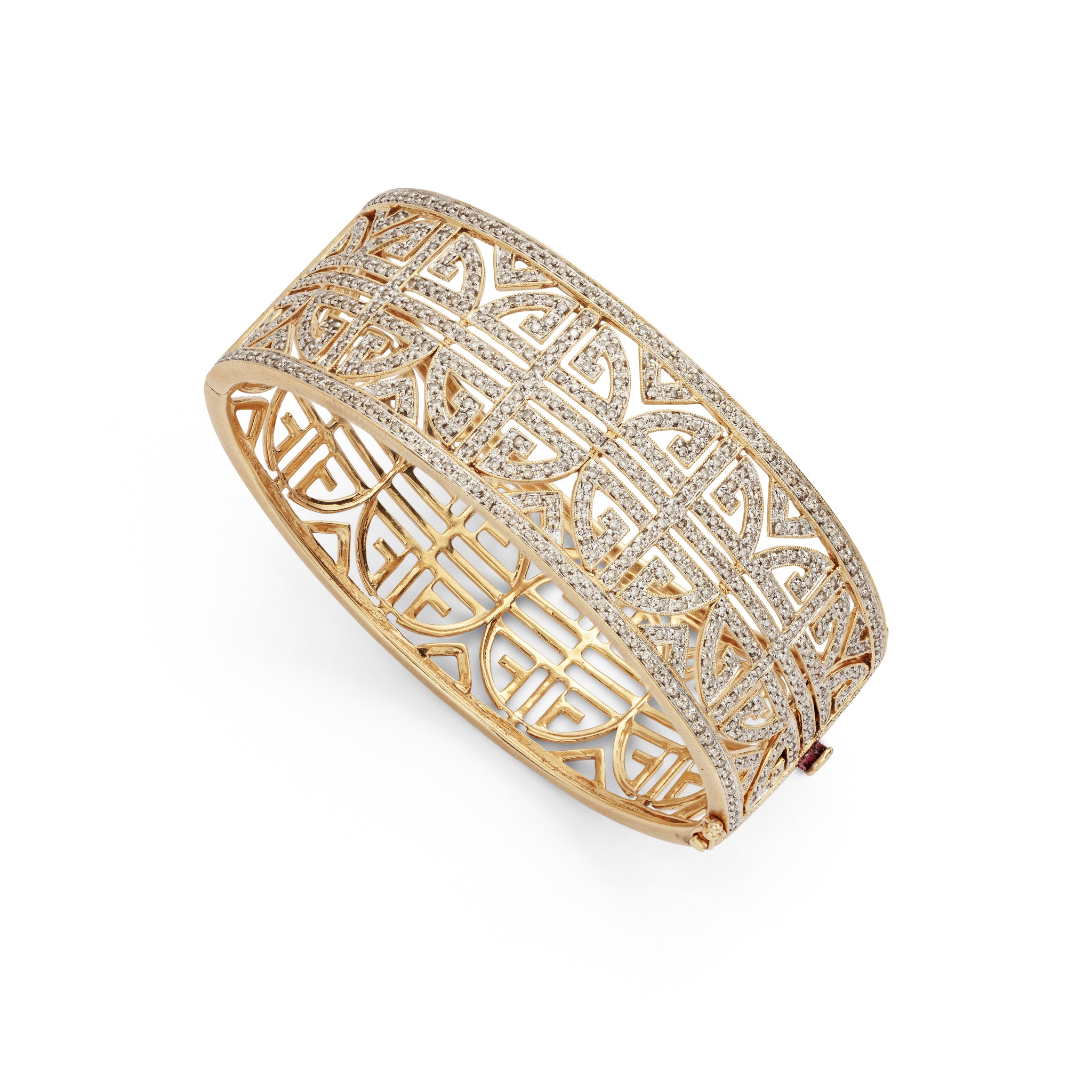 A diamond-set bangle