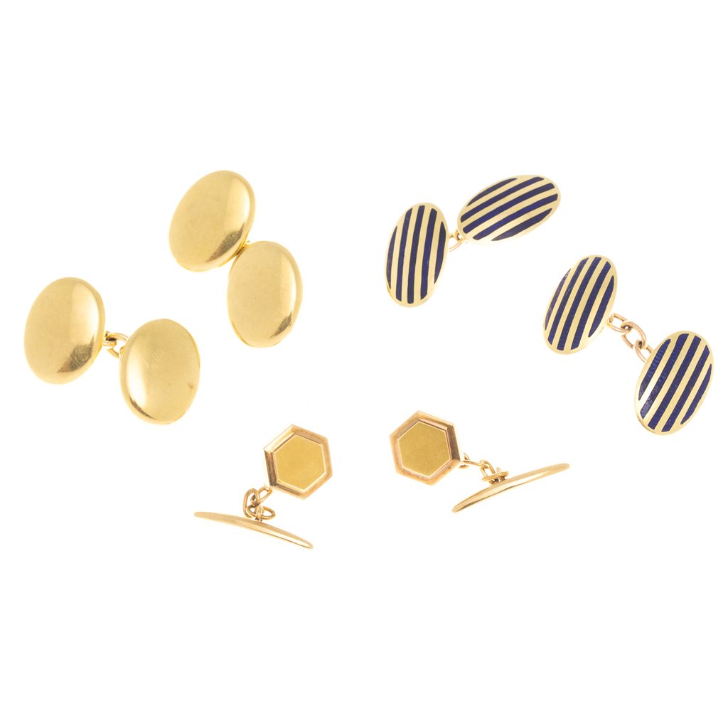 A collection of gentleman's cufflinks