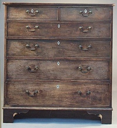 A 19th century mahogany chest