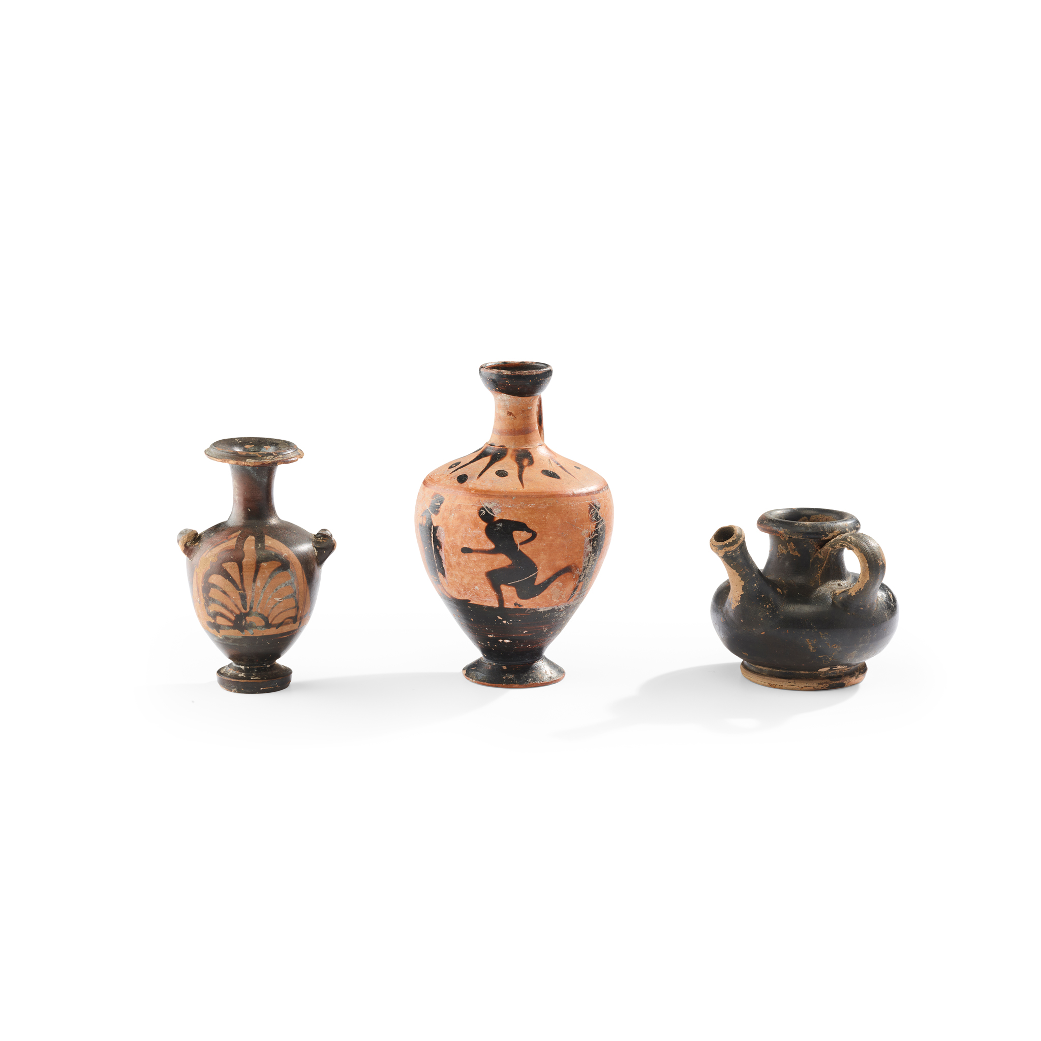 THREE APULIAN POTTERY VESSELS