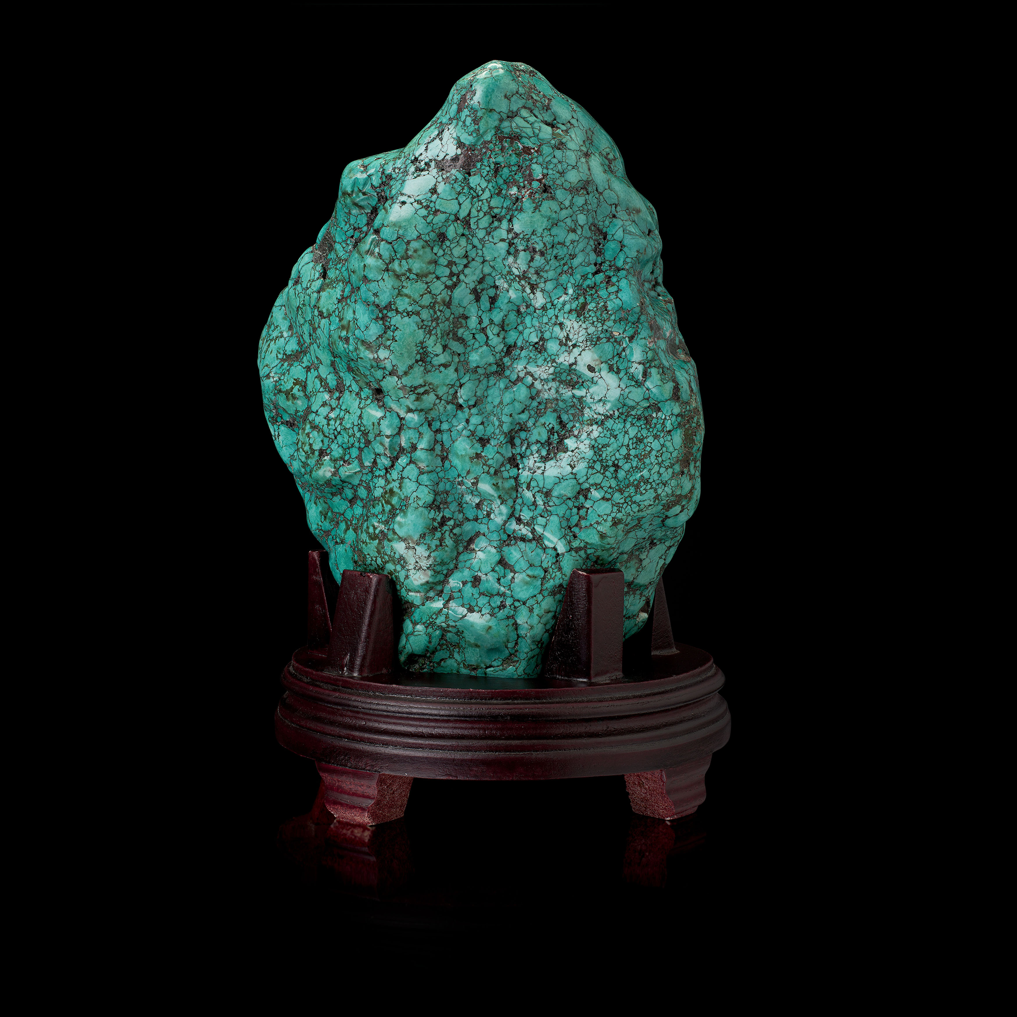 CHINESE TURQUOISE SCHOLAR'S BOULDER