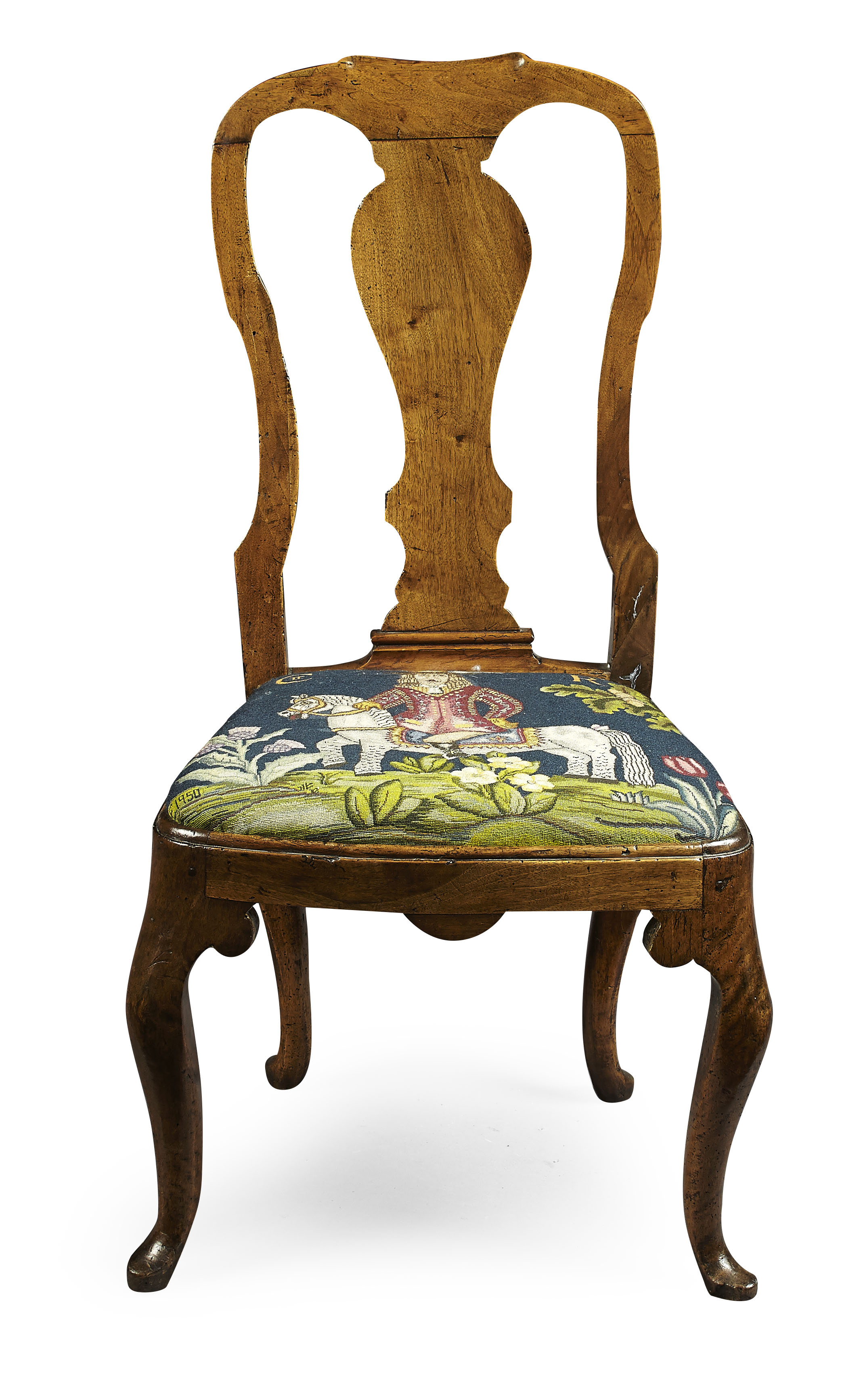 QUEEN ANNE WALNUT SIDE CHAIR
