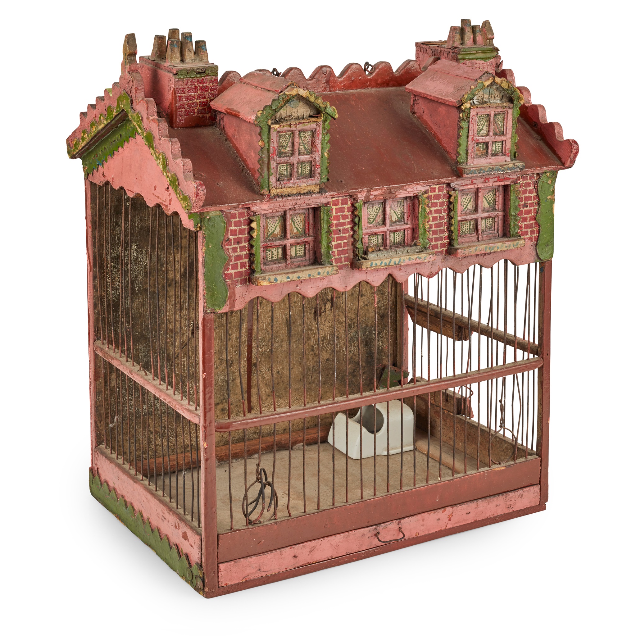 VICTORIAN HOUSE-FORM BIRDCAGE