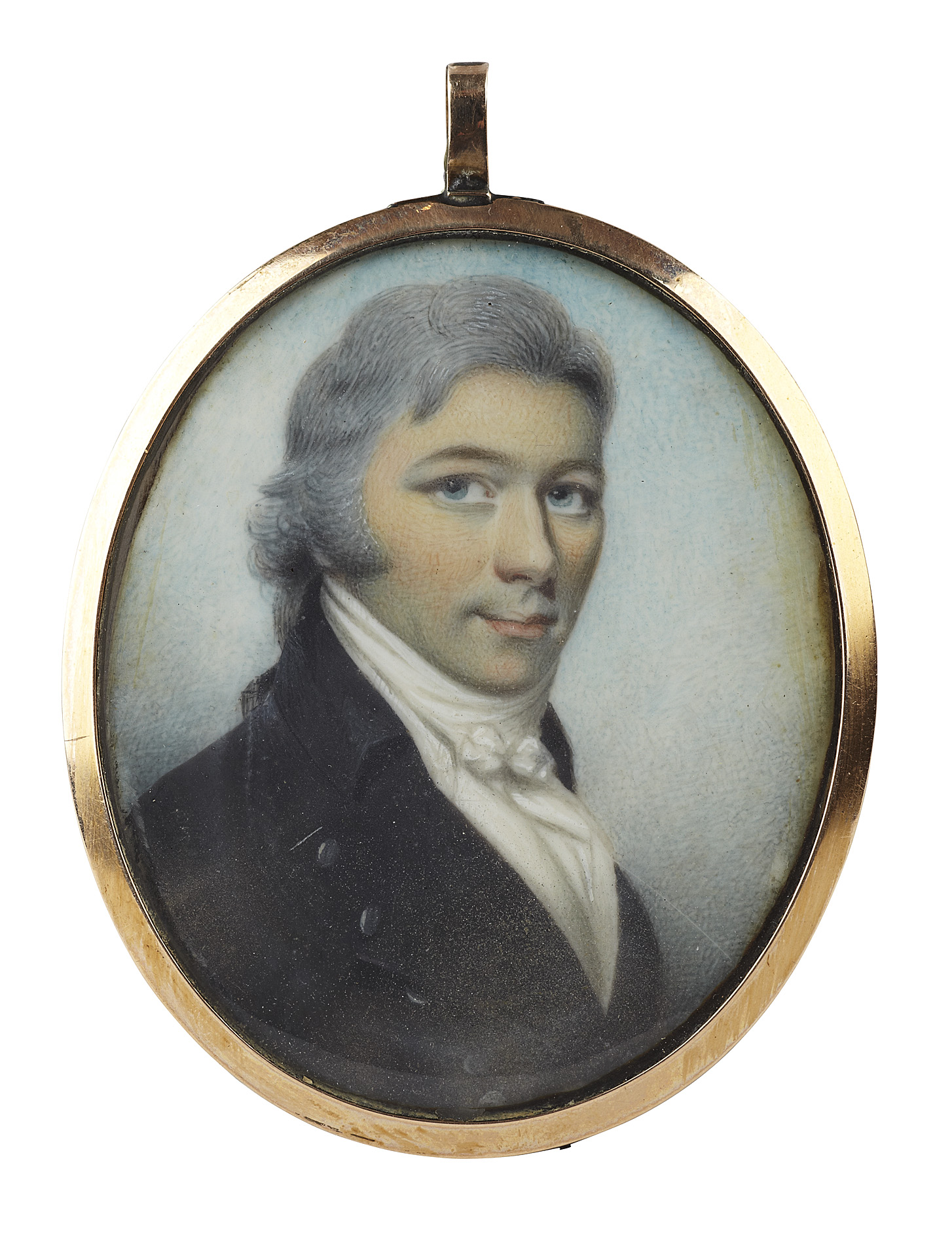 ENGLISH SCHOOL PORTRAIT MINIATURE OF A GENTLEMAN