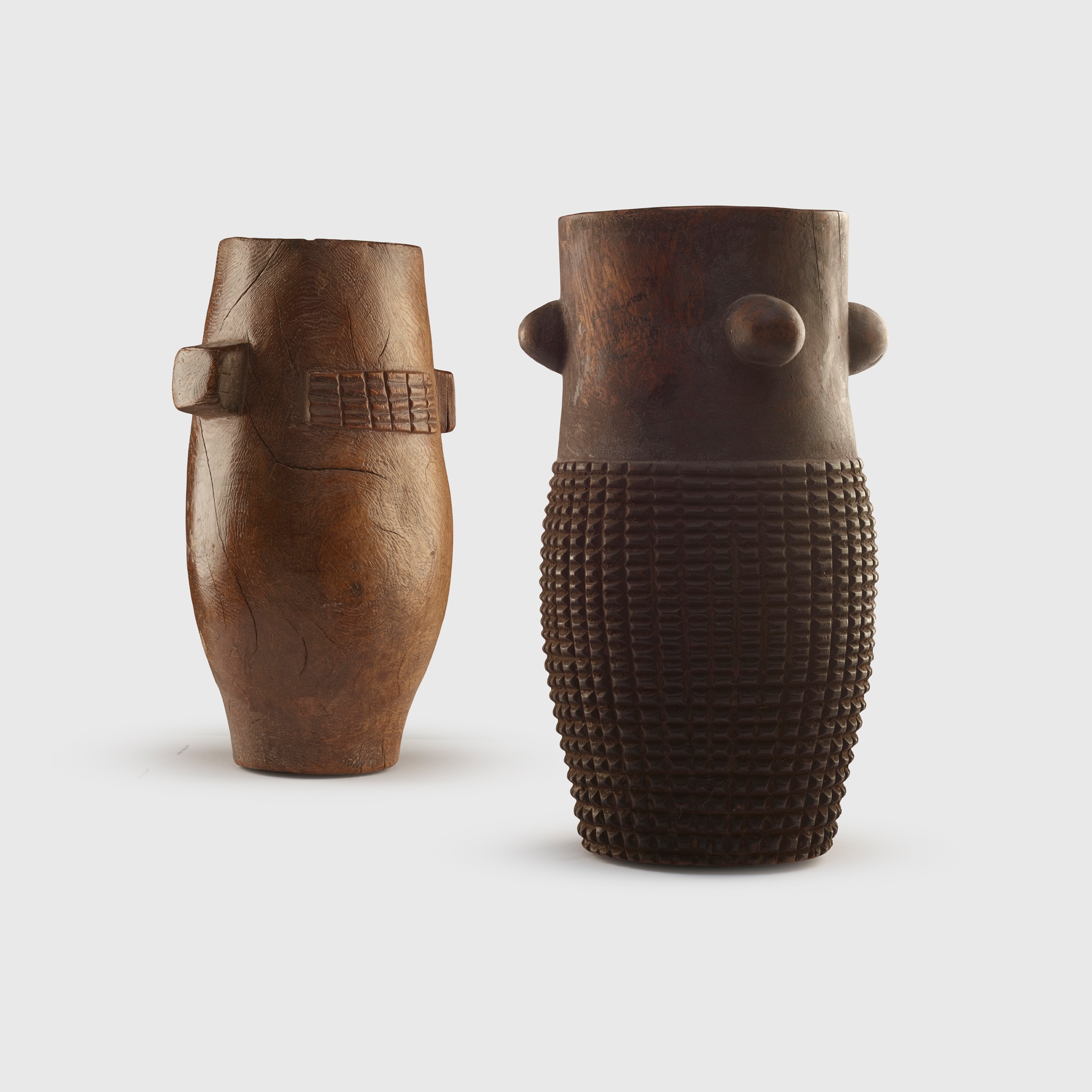 PAIR OF ZULU MILK PAILS, ITHUNGA