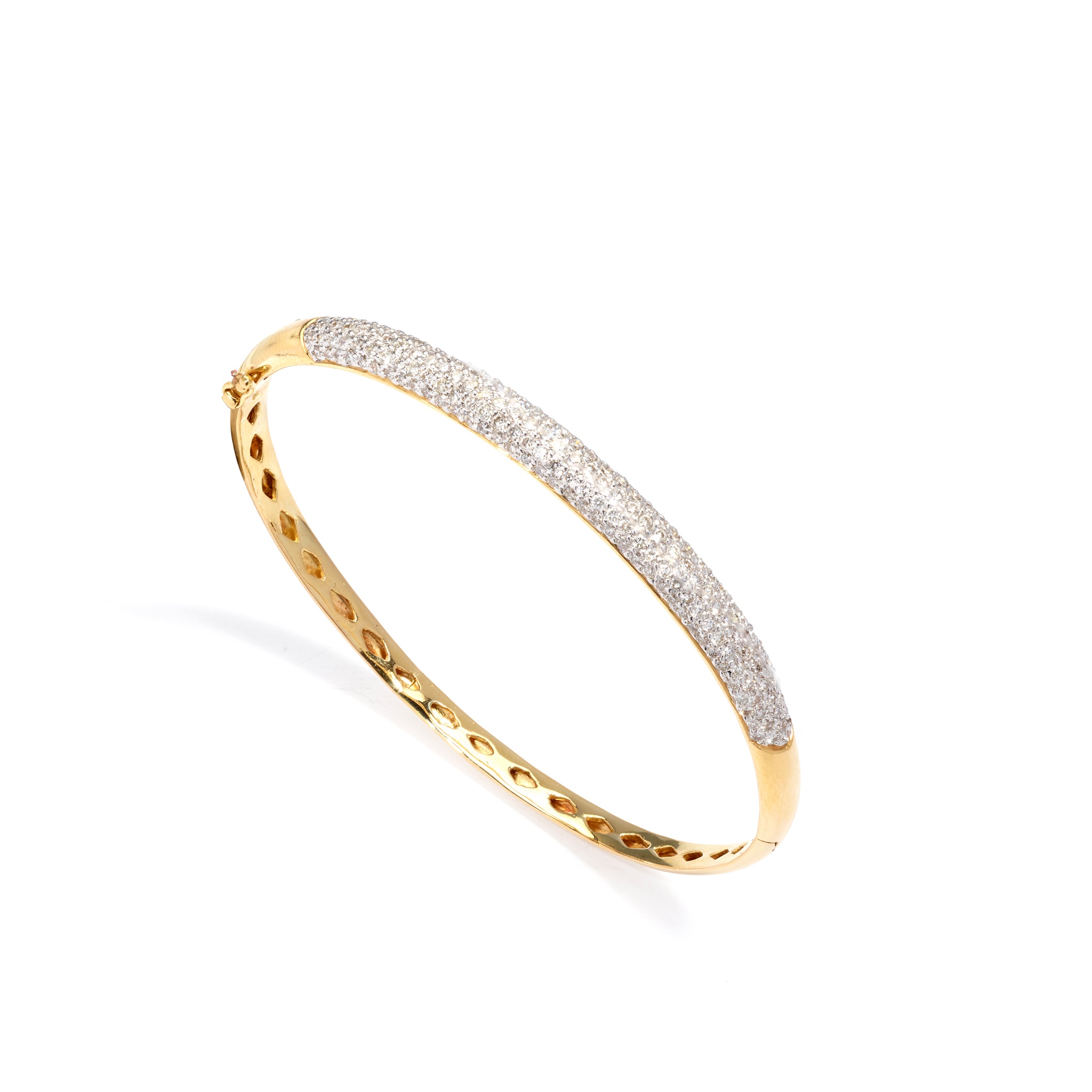 A diamond-set bangle