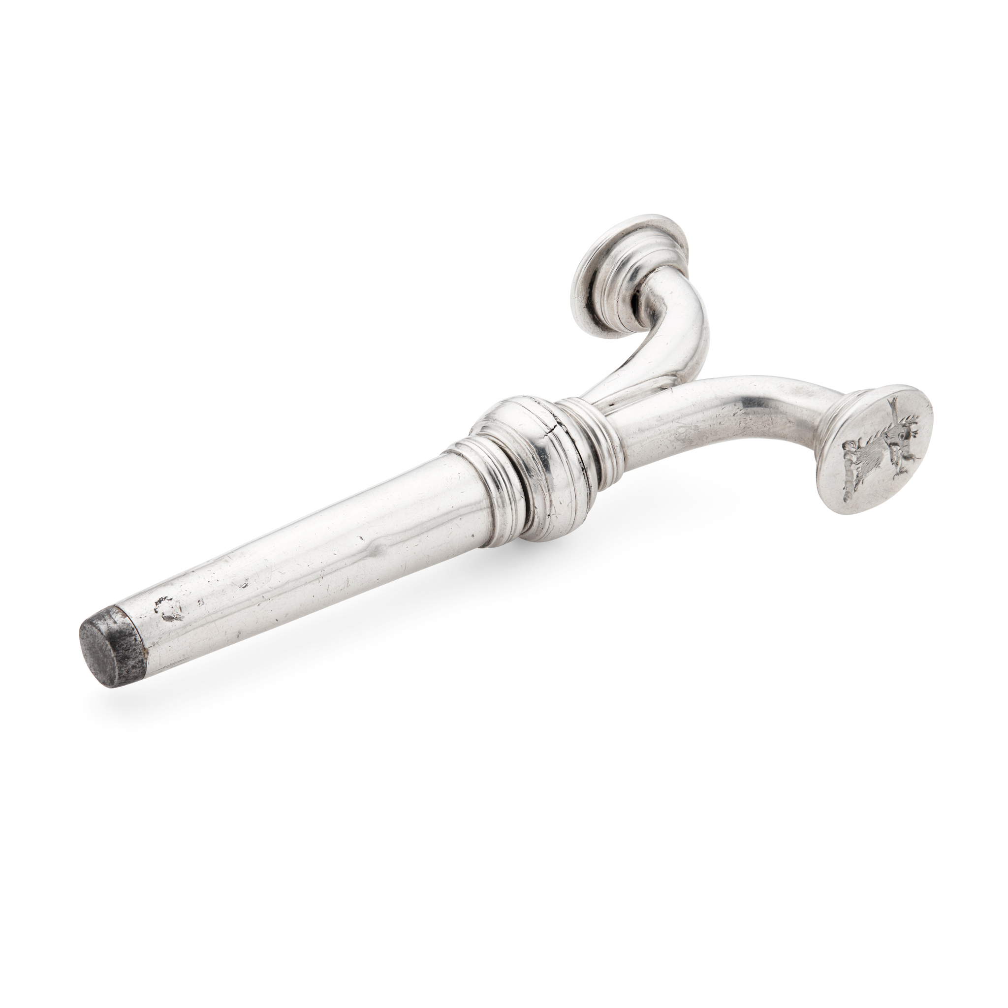A DUTCH SILVER CORKSCREW DOUBLE-ENDED SEAL