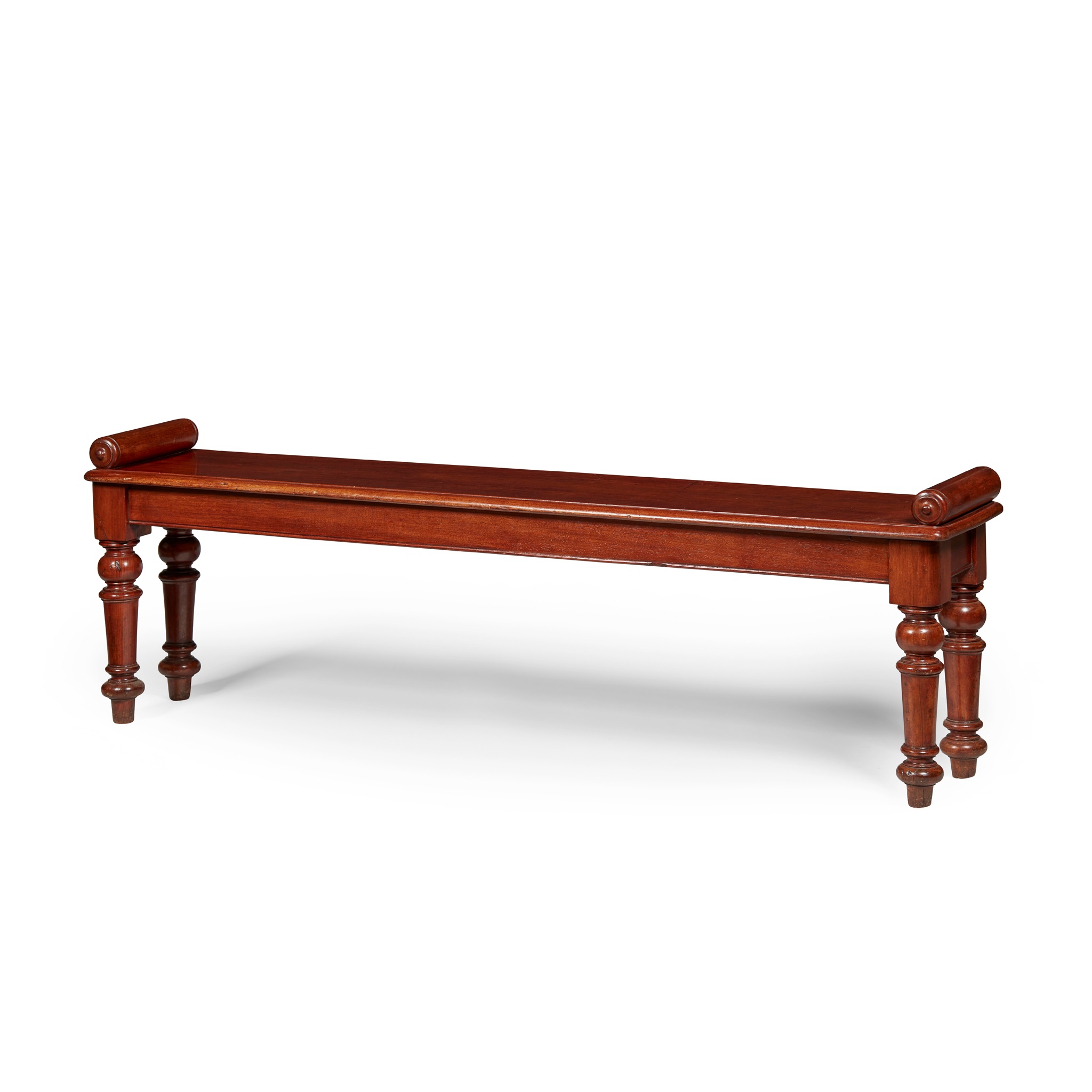 LATE REGENCY MAHOGANY HALL BENCH