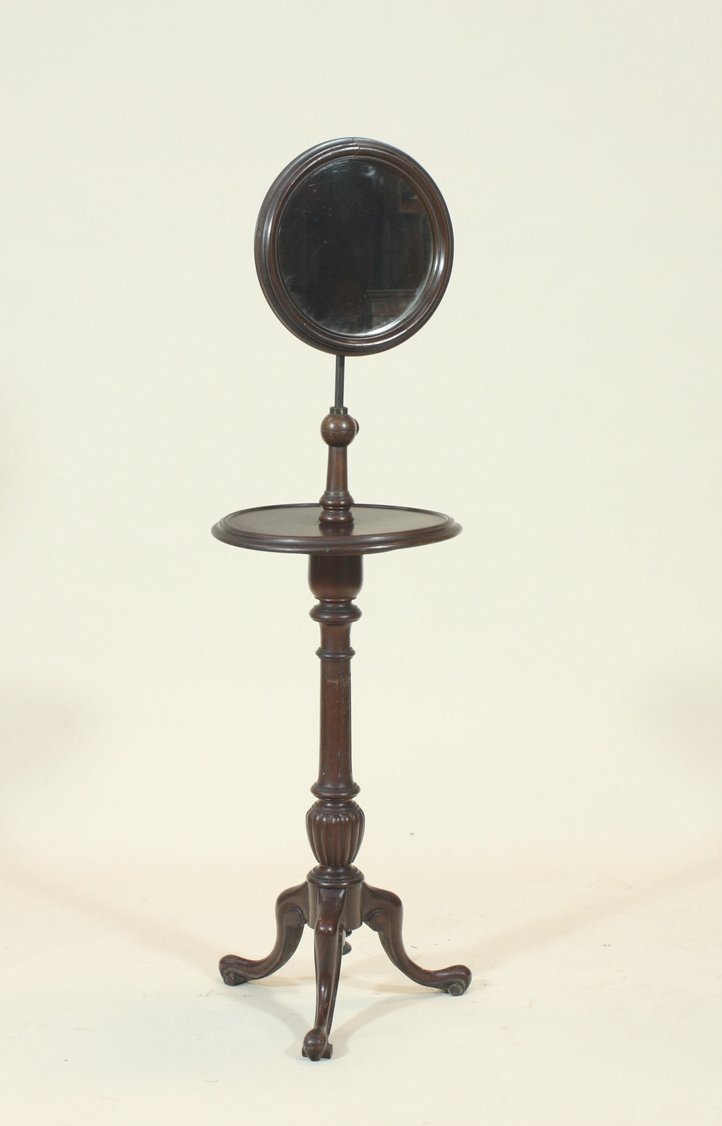 A Victorian mahogany toilet mirror on stand