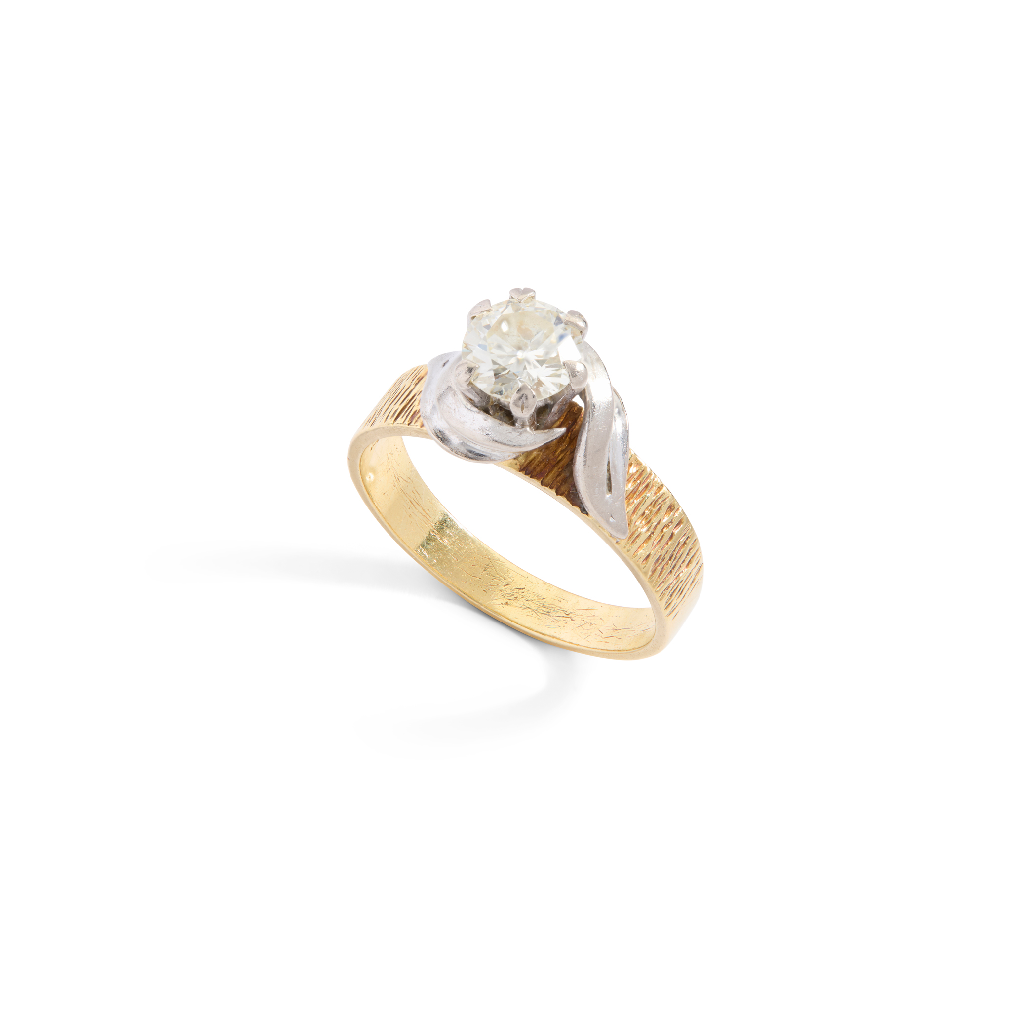 A diamond single-stone ring