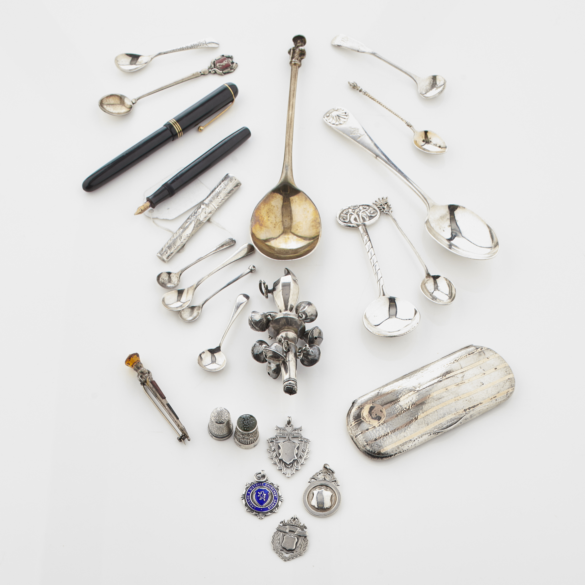 A collection of silver items