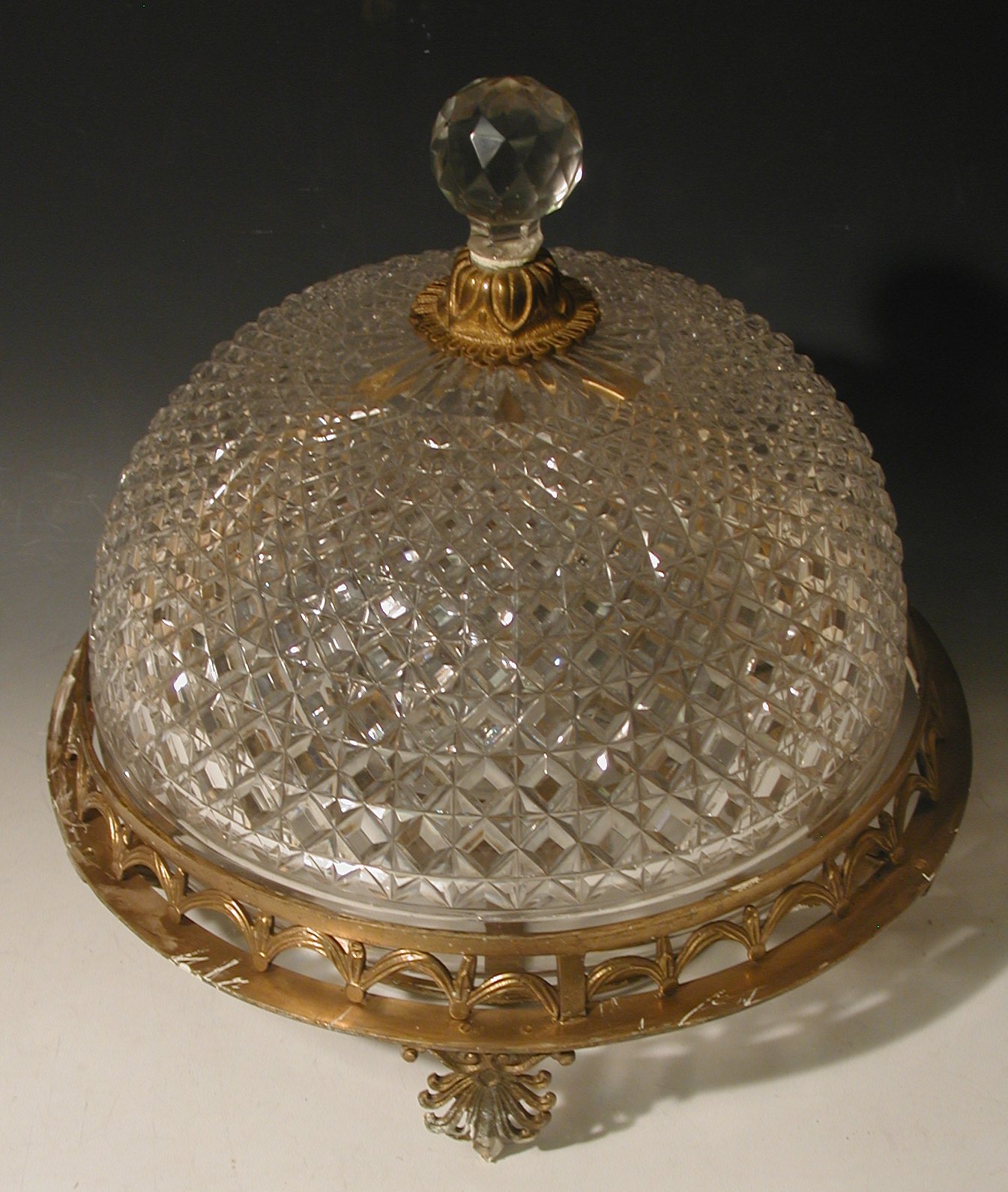 A set of four glass chandeliers,