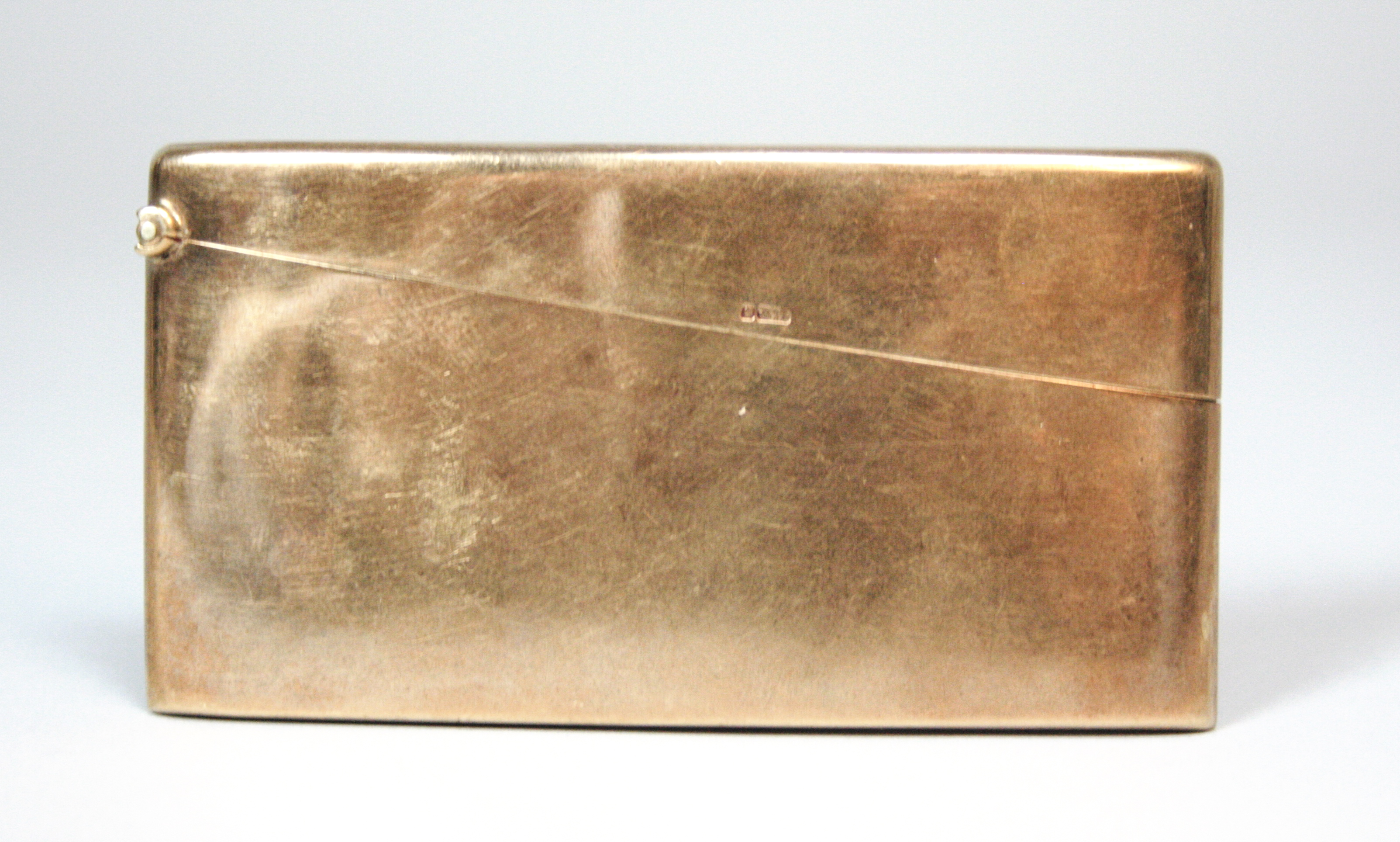 A 9ct gold card case