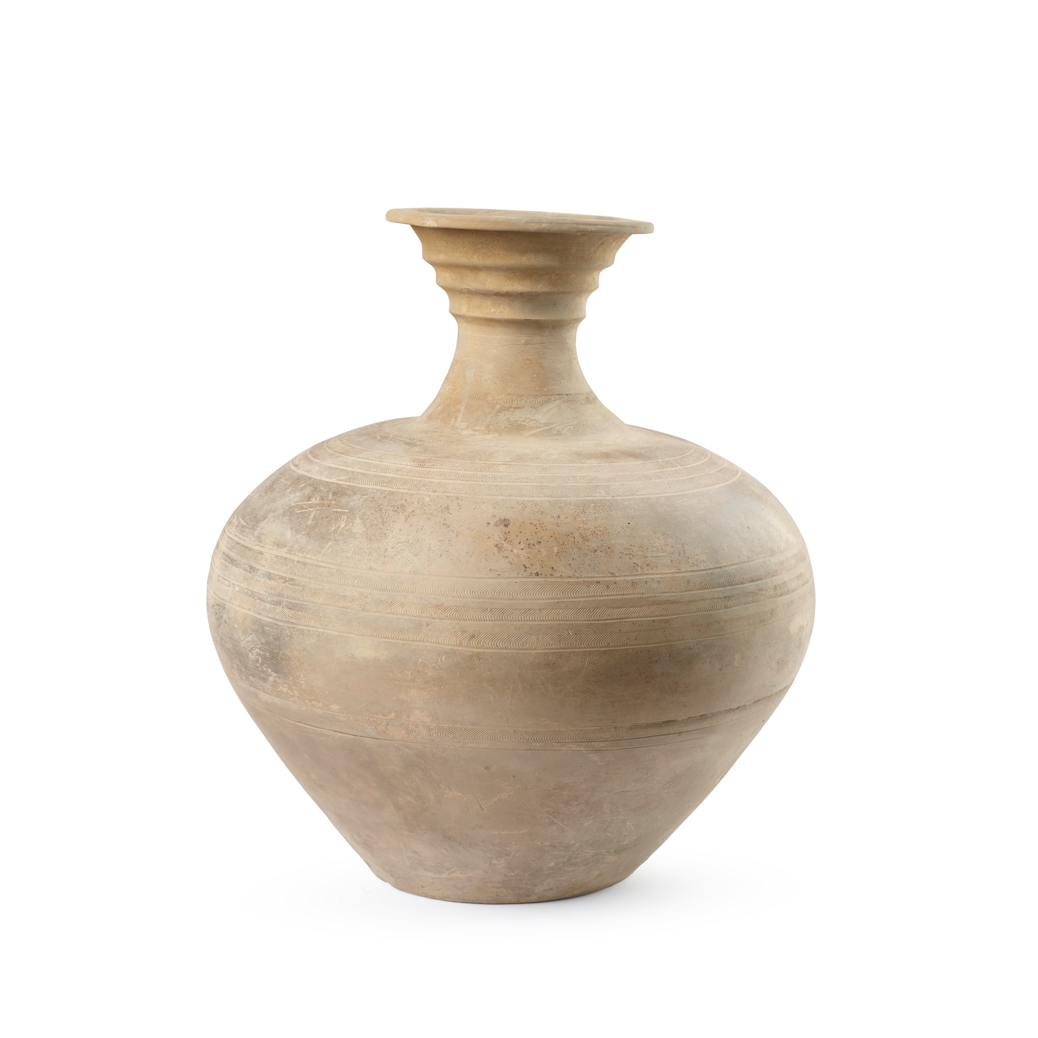 LARGE GREY POTTERY JAR