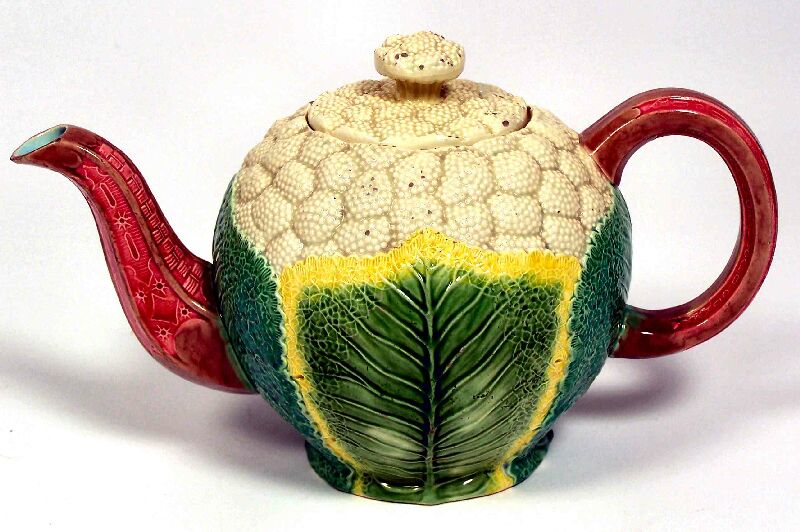 A 19th century Copeland majolica teapot