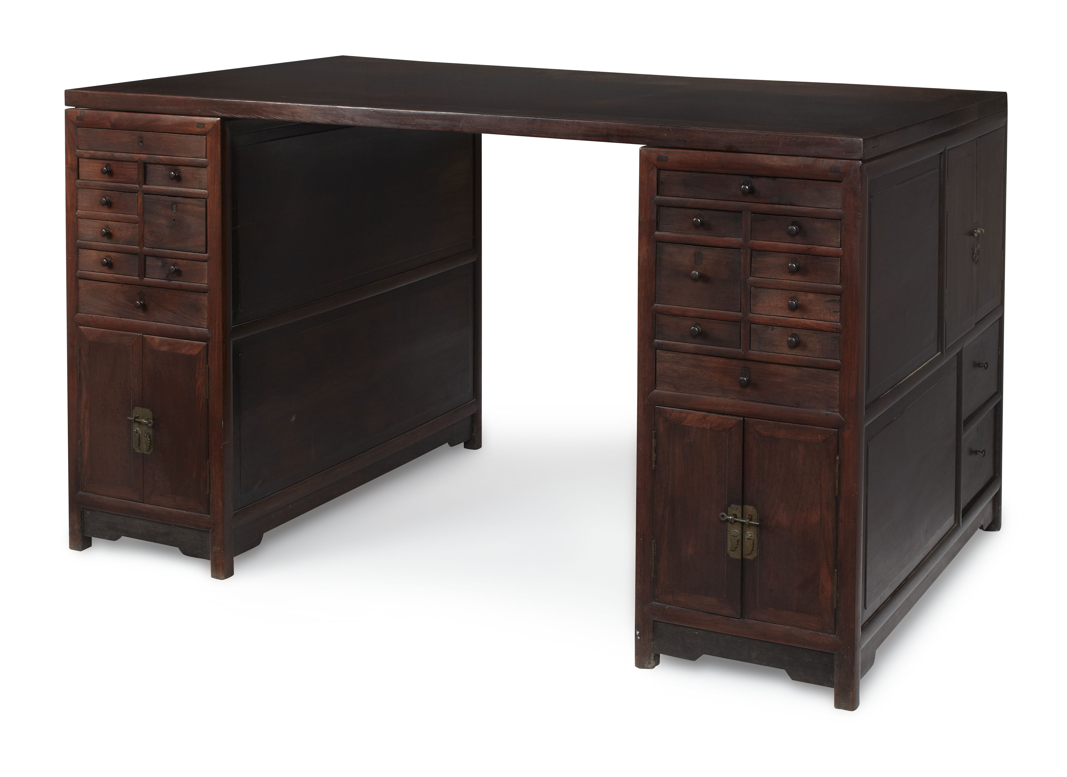 CHINESE HONGMU PEDESTAL DESK
