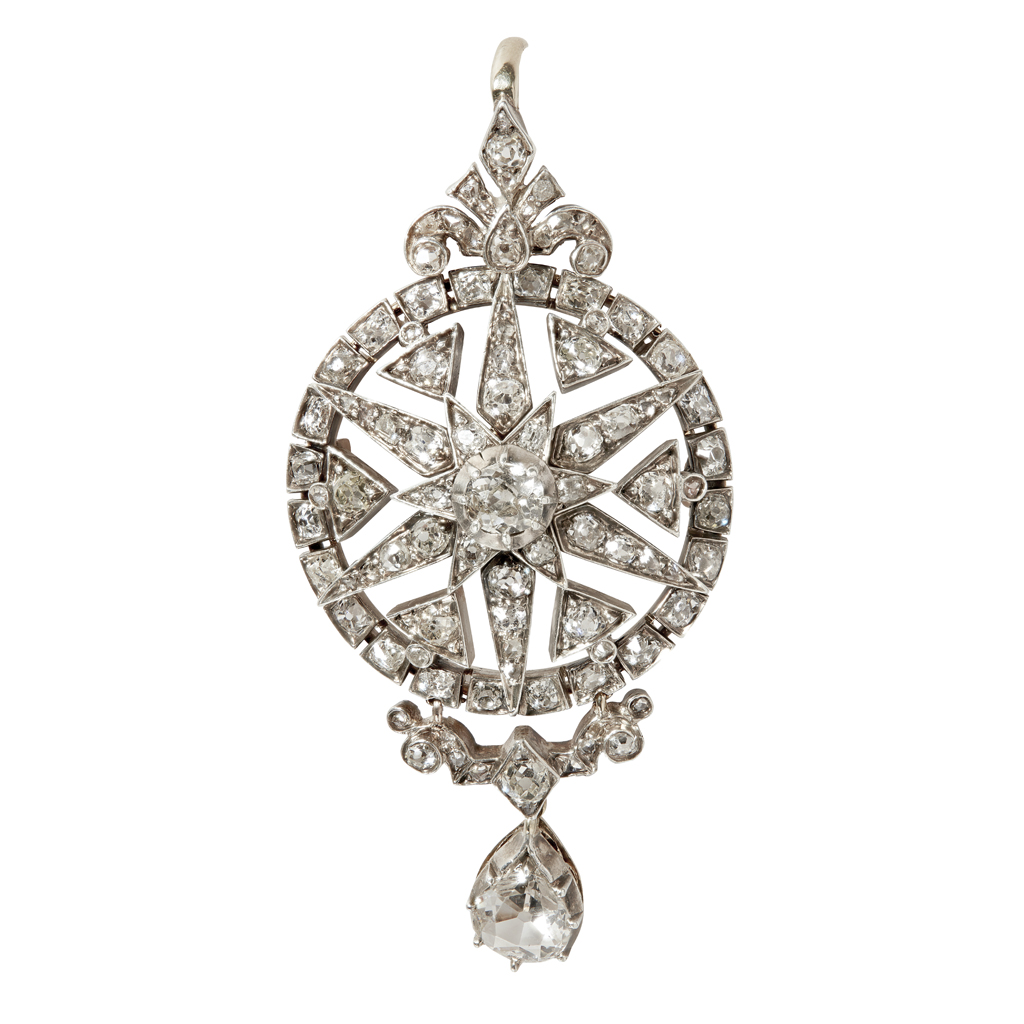 A Victorian diamond set pendant