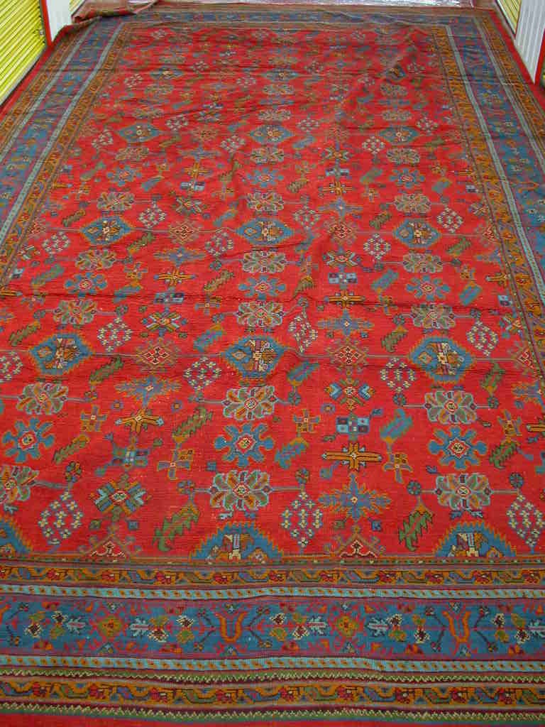 A red Turkish carpet