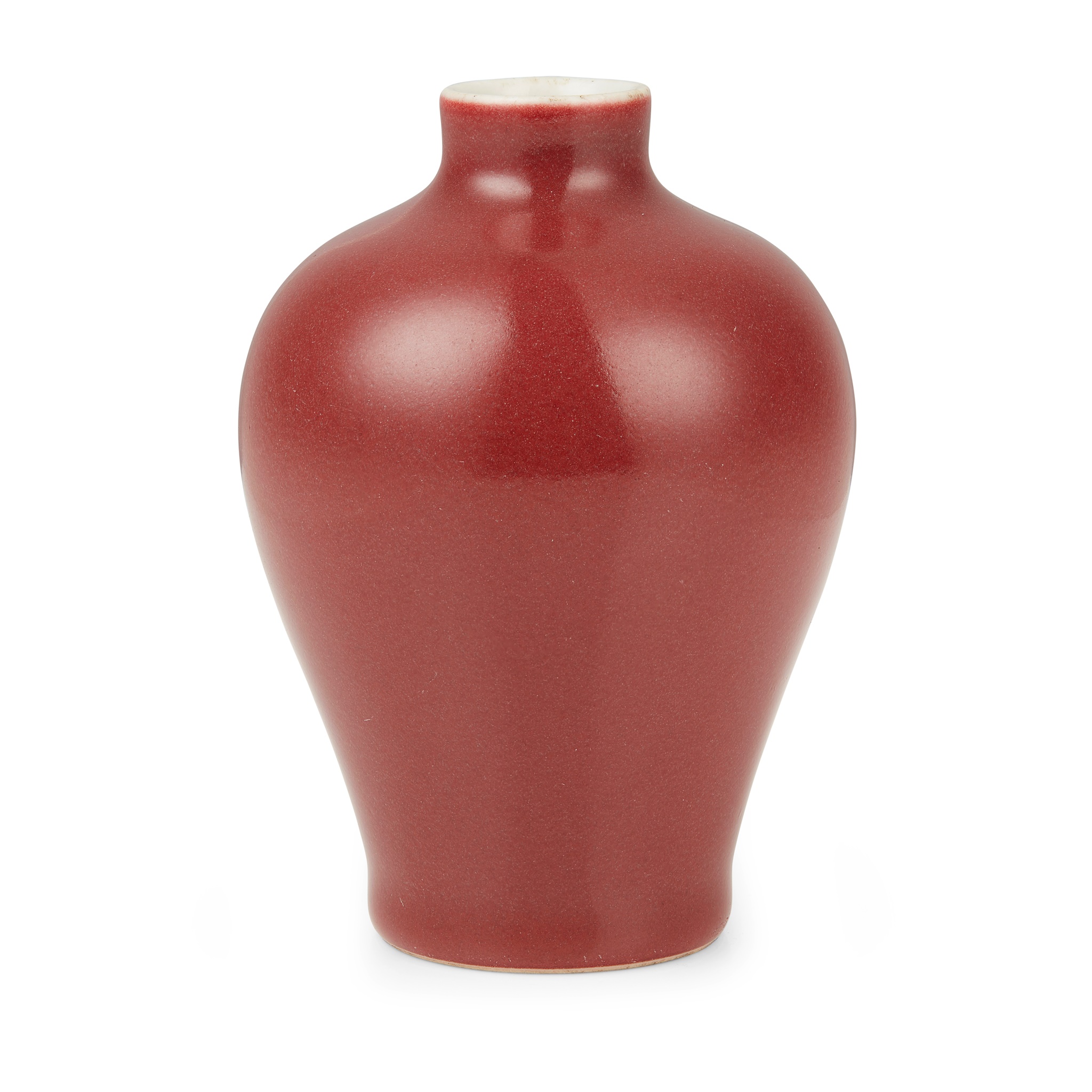 SMALL RED-GLAZED MEIPING VASE