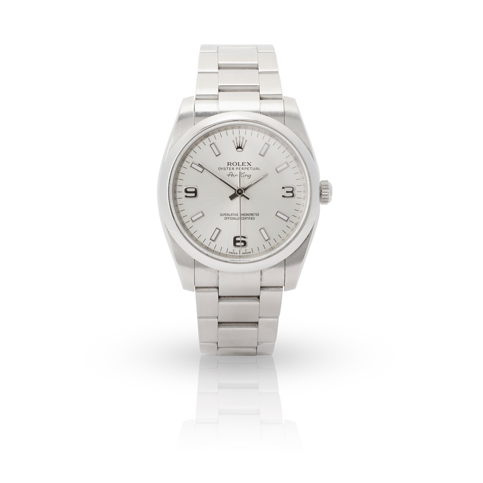 Rolex: a stainless steel wristwatch