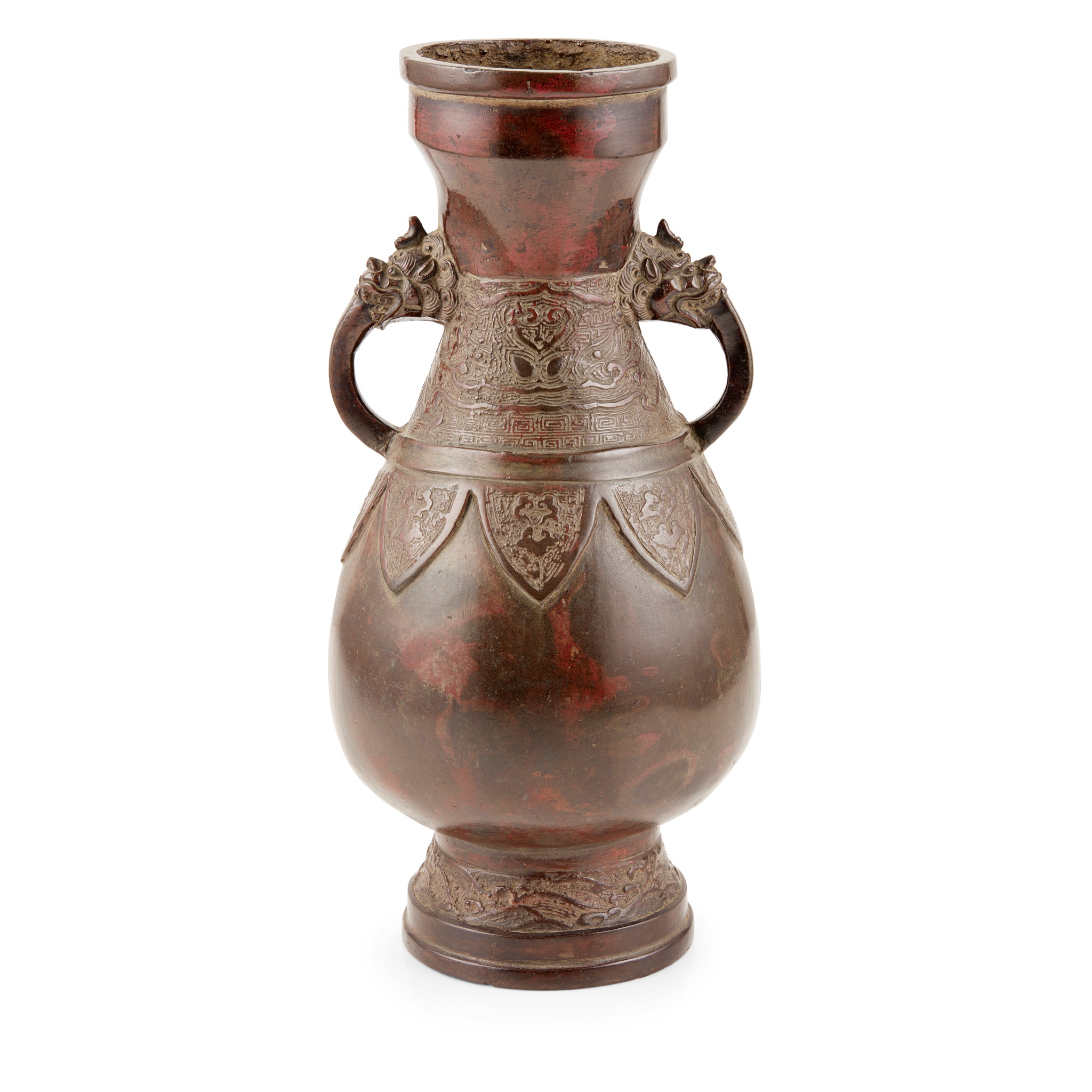 BRONZE BALUSTER VASE