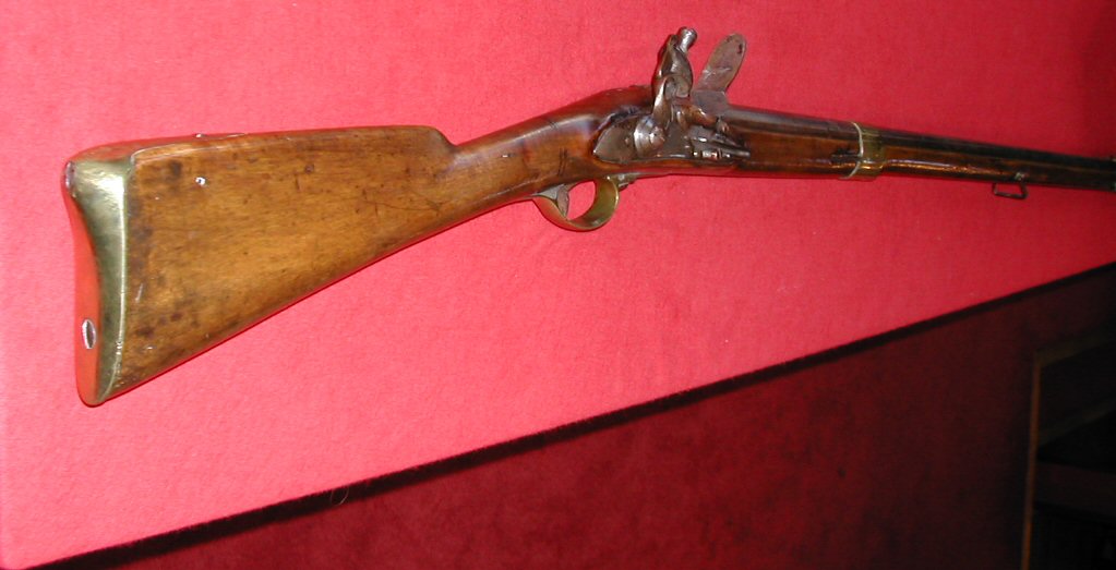 An early 19th century Continental flintlock military musket,