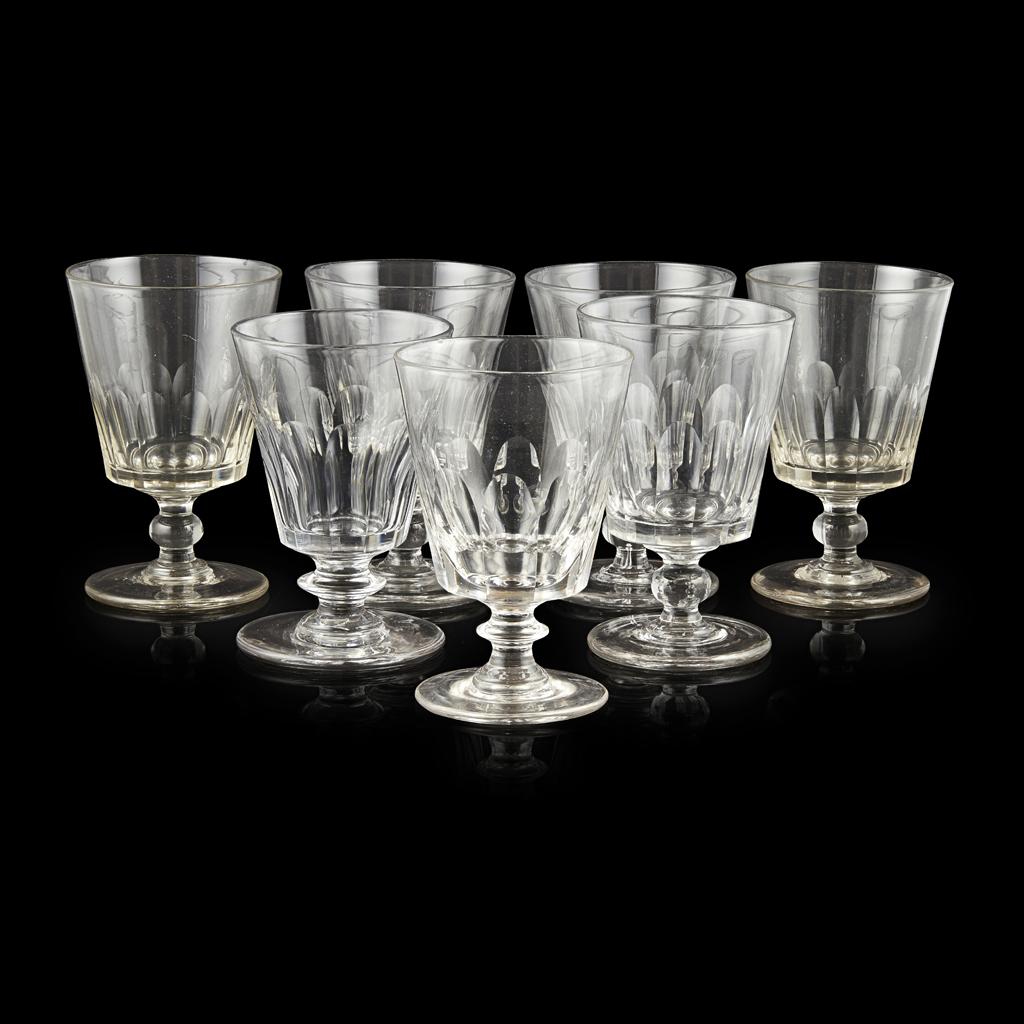 MATCHED SET OF VICTORIAN GLASS RUMMERS