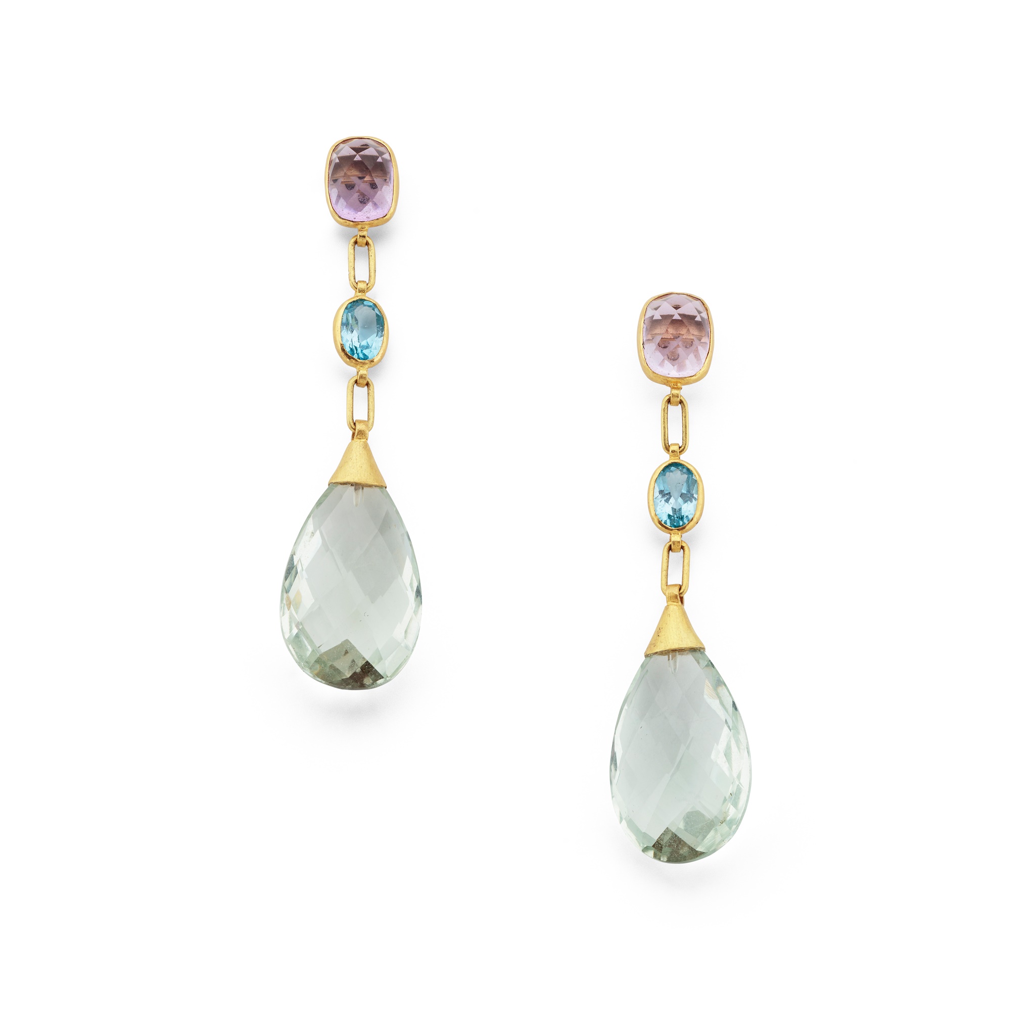 A pair of gem-set earrings