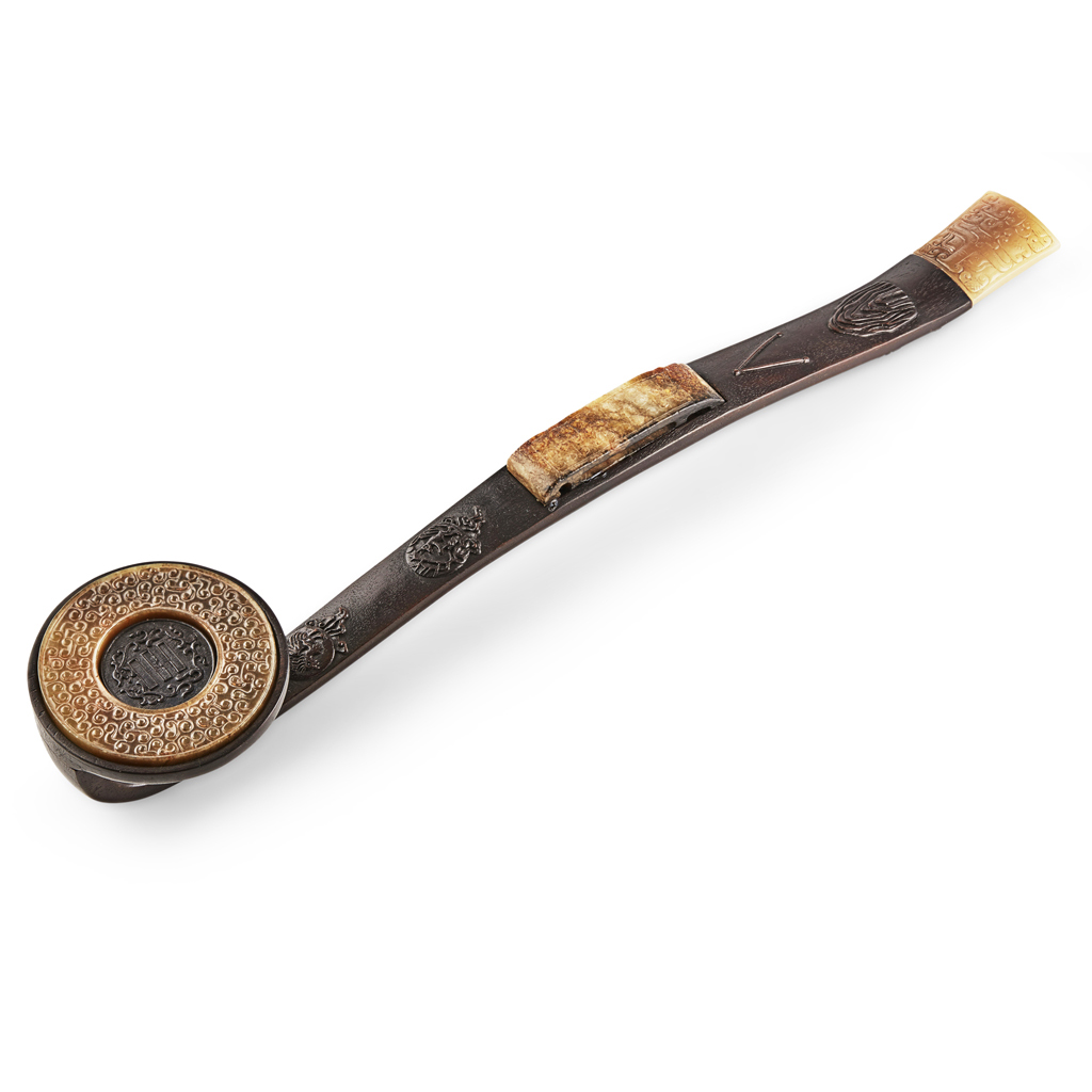 JADE-INSET HARDWOOD SCEPTRE