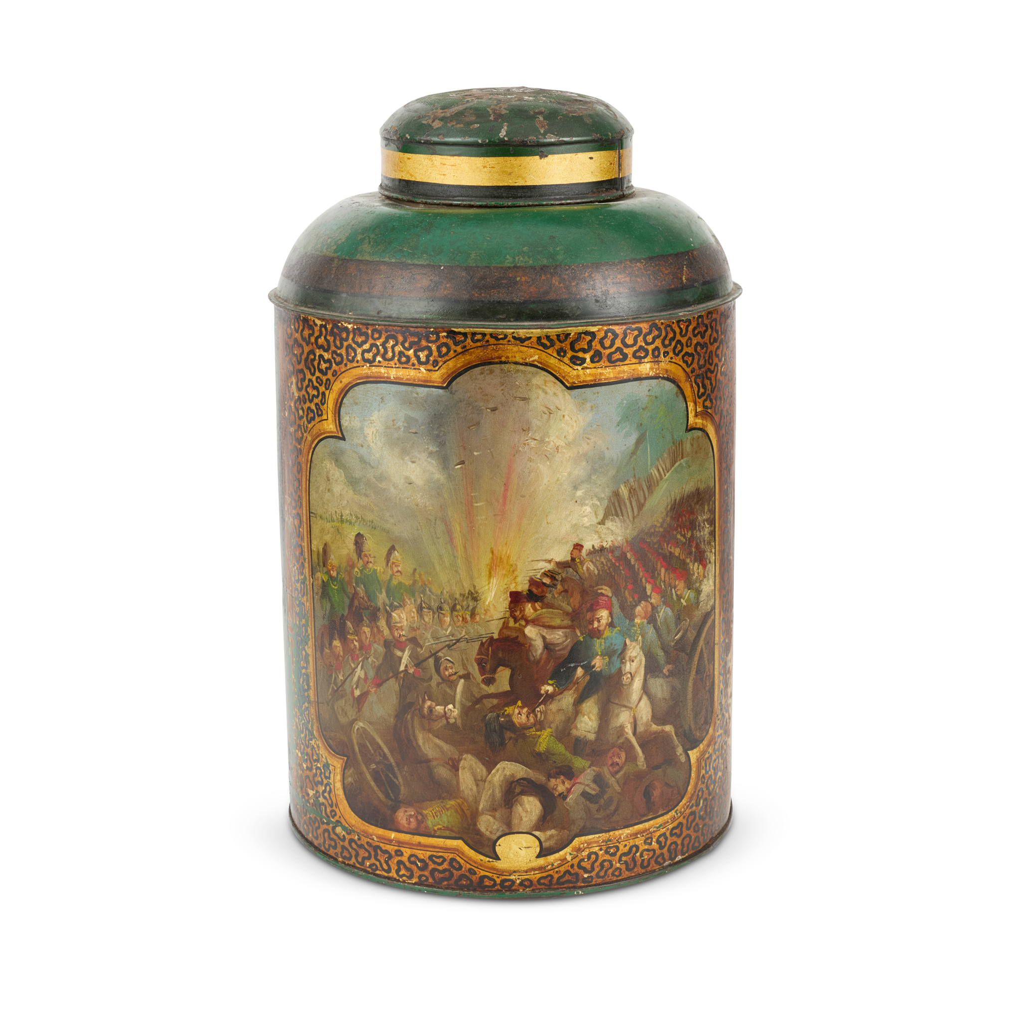 VICTORIAN TOLEWARE TEA CANISTER