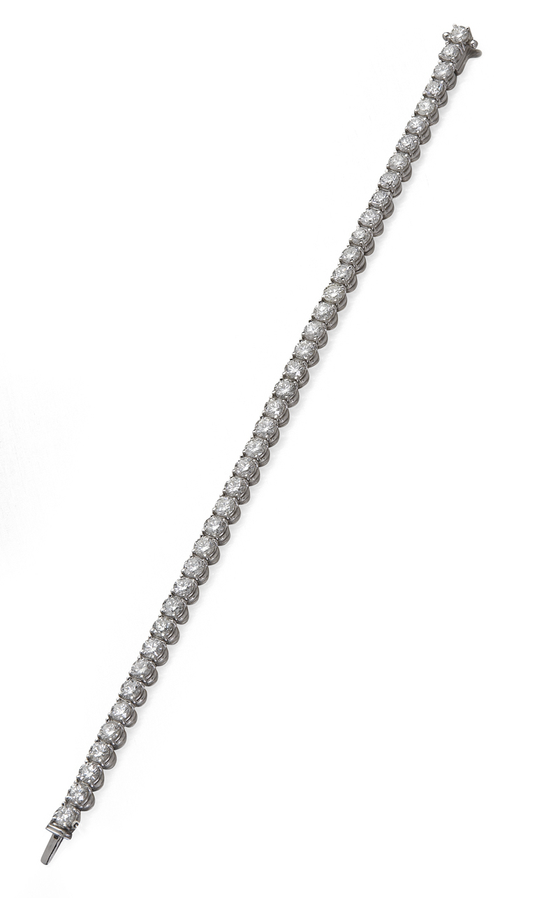A diamond line bracelet,