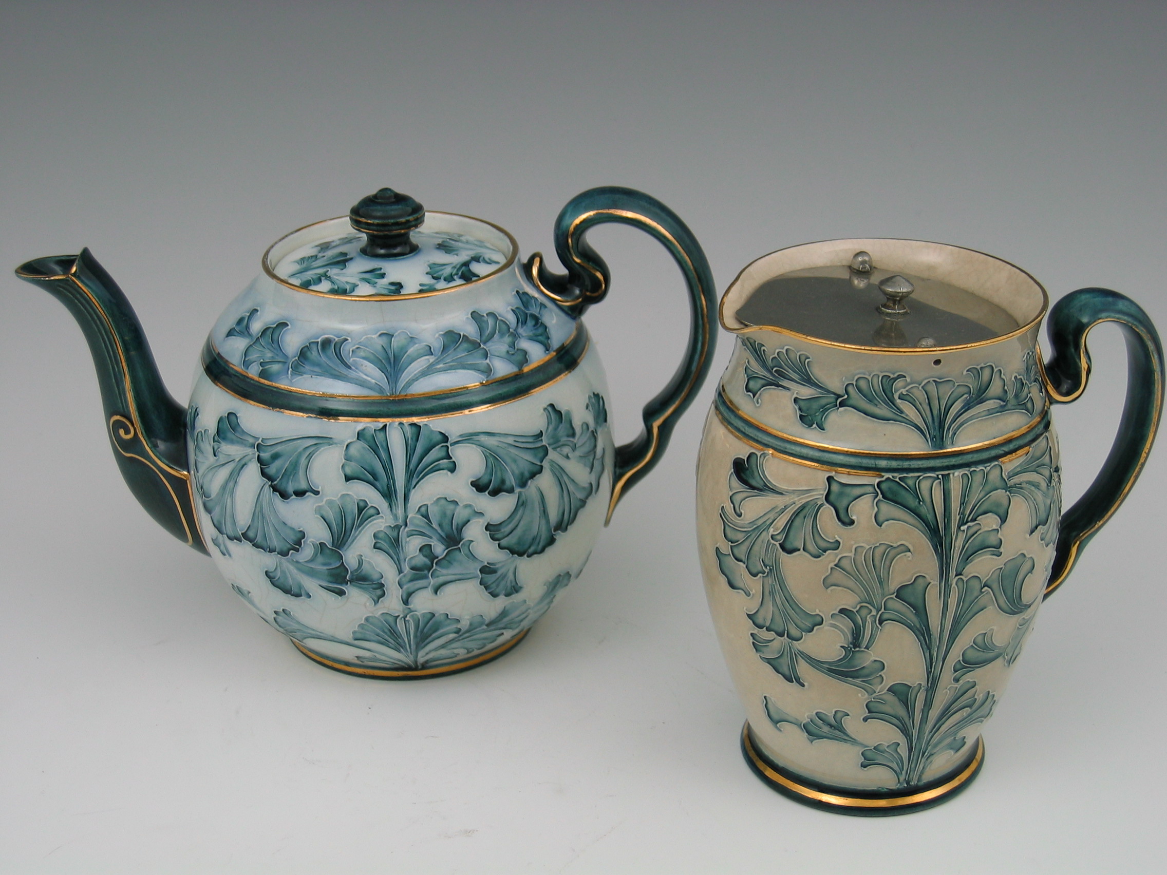 A Moorcroft Florian Ware teapot and cover,