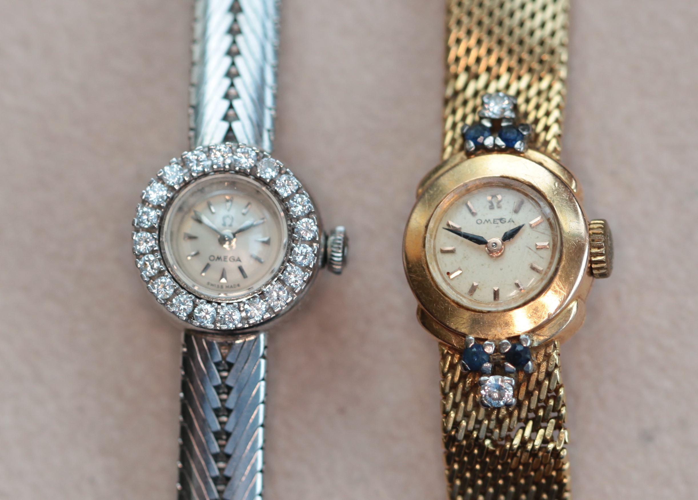 Two diamond set cocktail watches