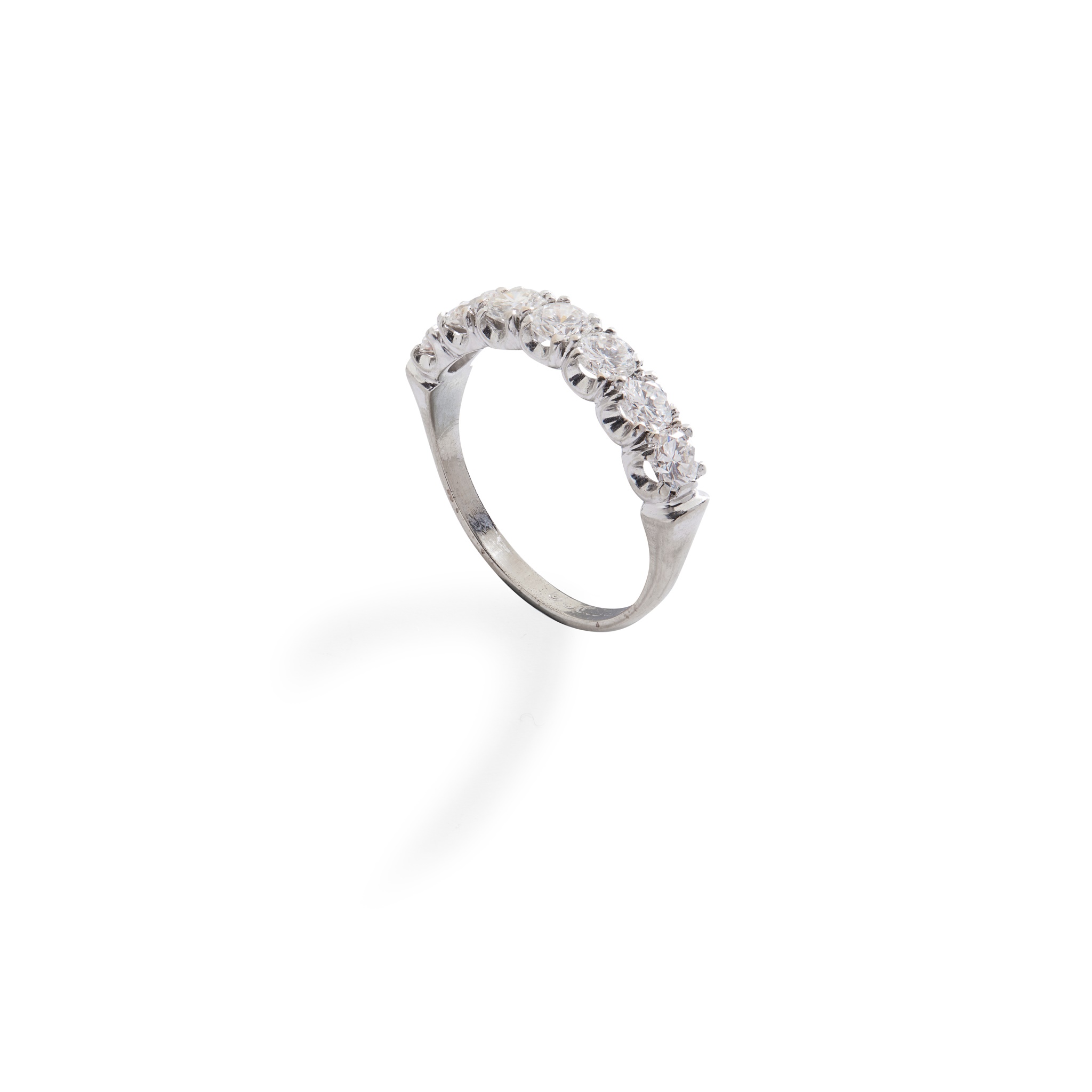 A seven-stone diamond ring