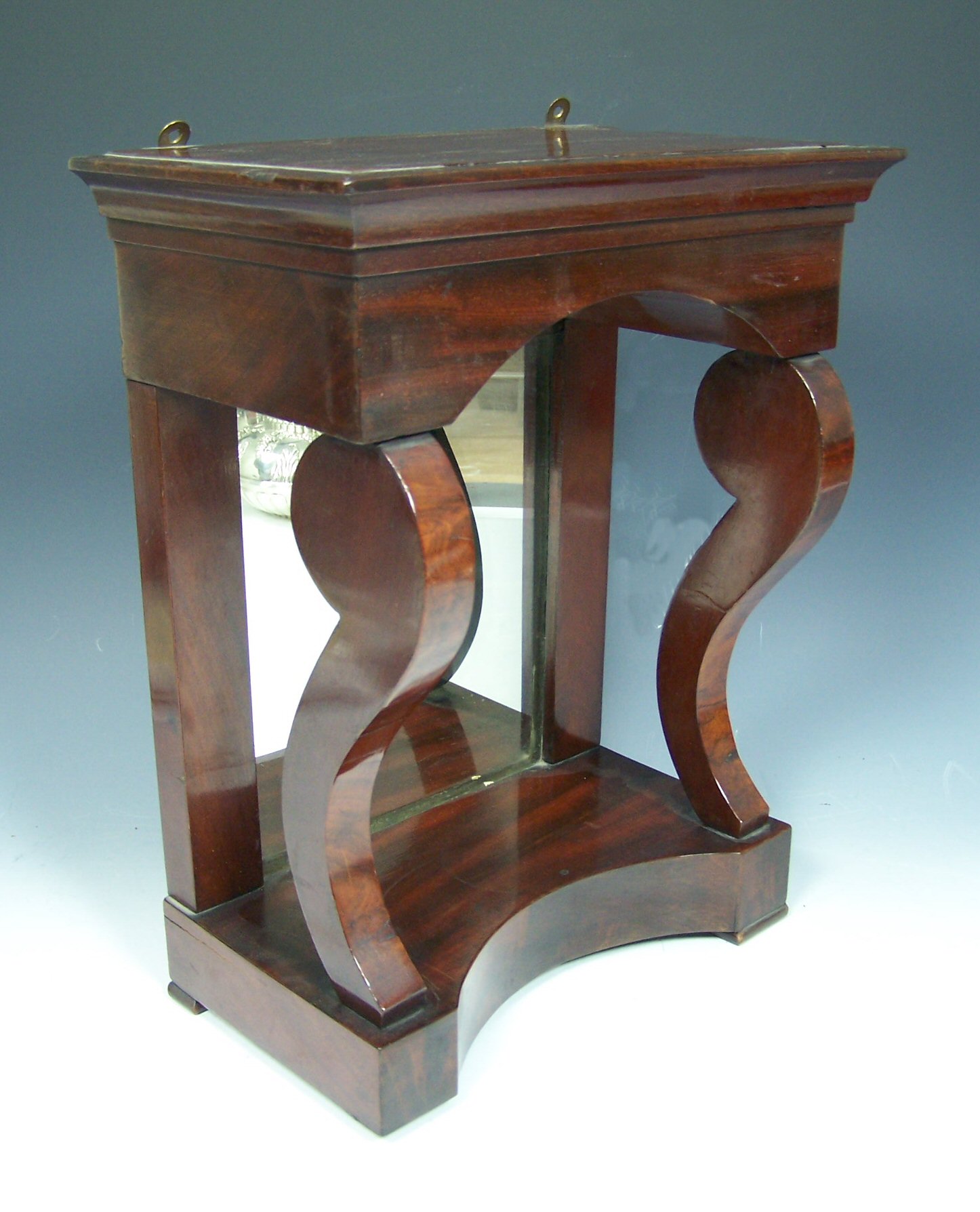 A 19th century miniature mahogany console table, in the Regency manner