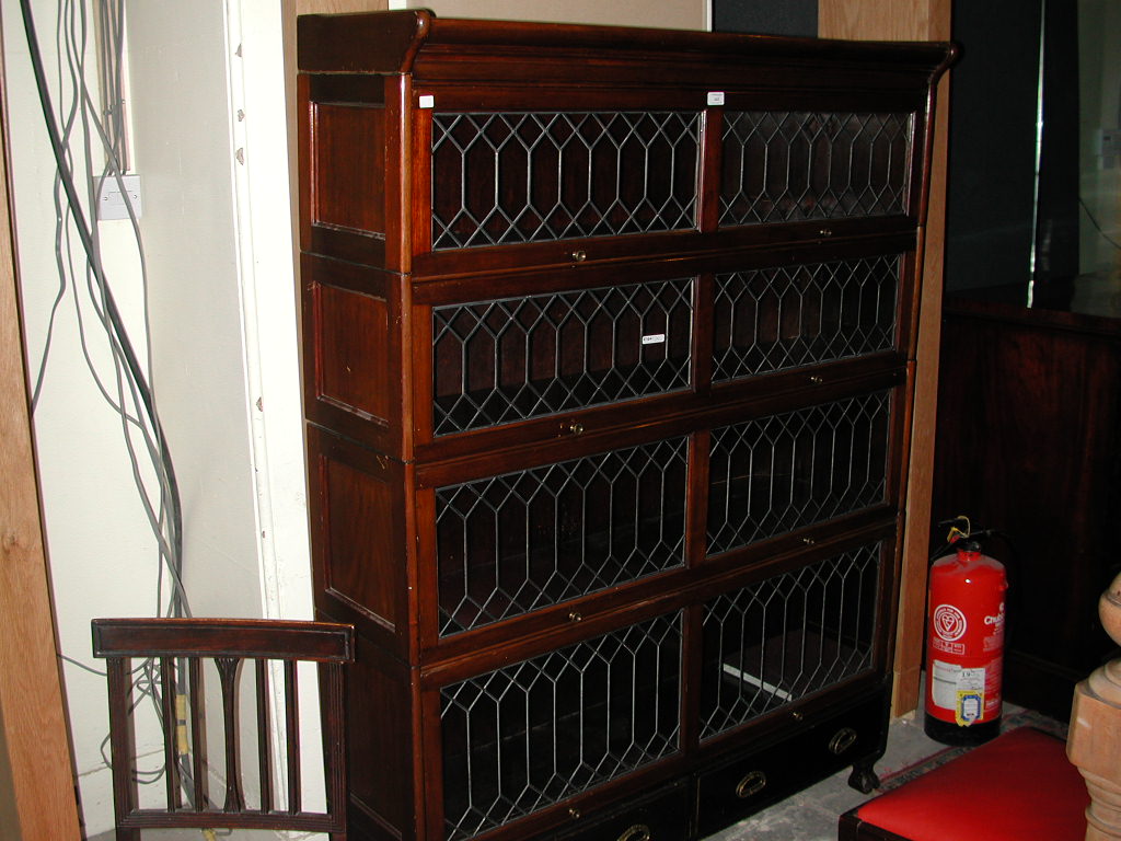 A mahogany Globe Wernicke style bookcase
