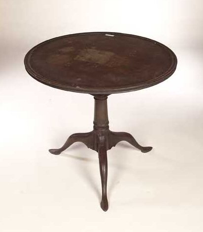 A George III mahogany tripod table,